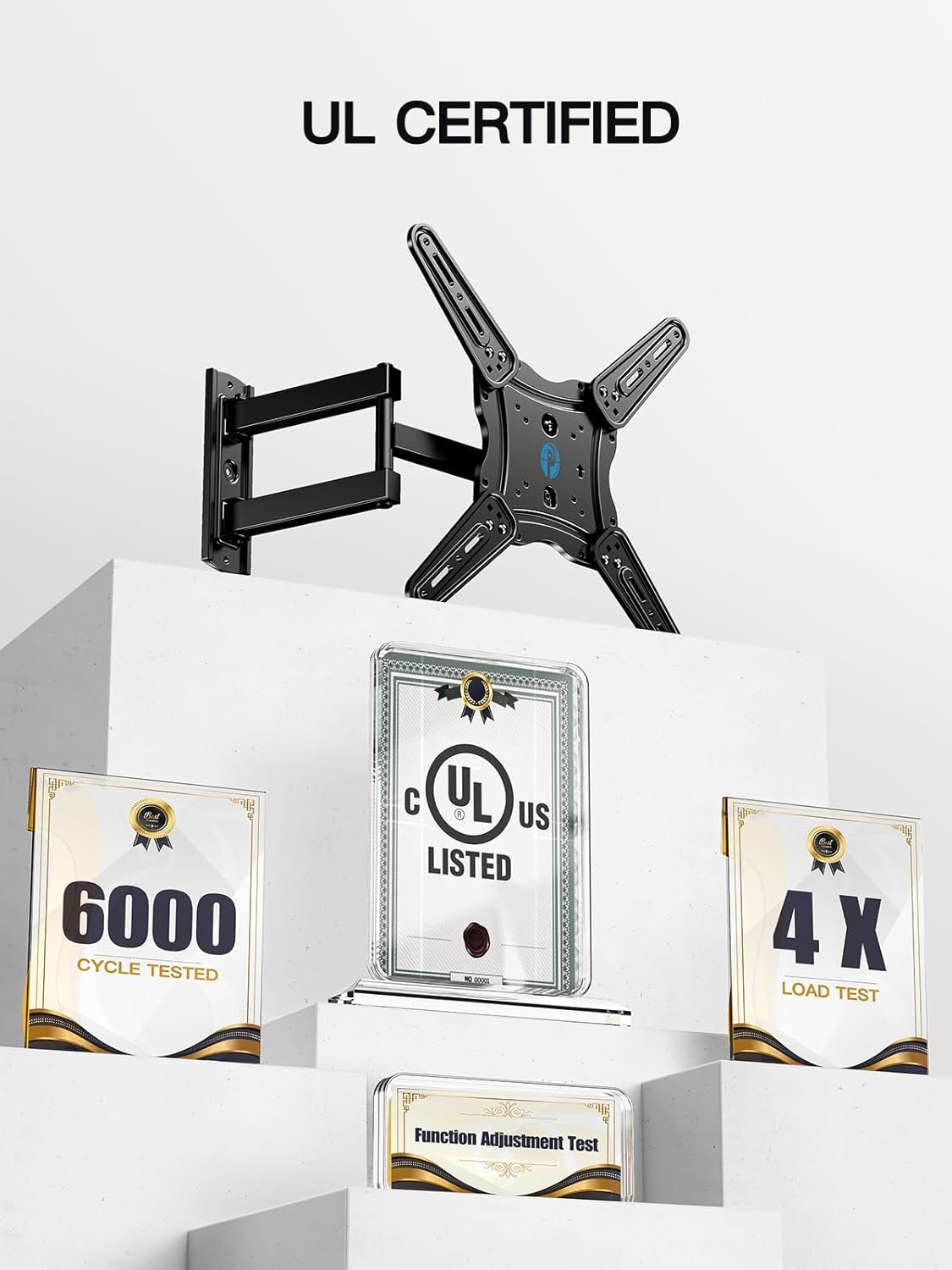 Pipishell Full Motion TV Wall Mount for 26-60 inch Flat or Curved TVs up to 77 lbs, TV Bracket Wall Mount with Articulating Arms, Extension, Tilt, Swivel, Leveling, Max VESA 400x400mm, PIMF7 - Image 3