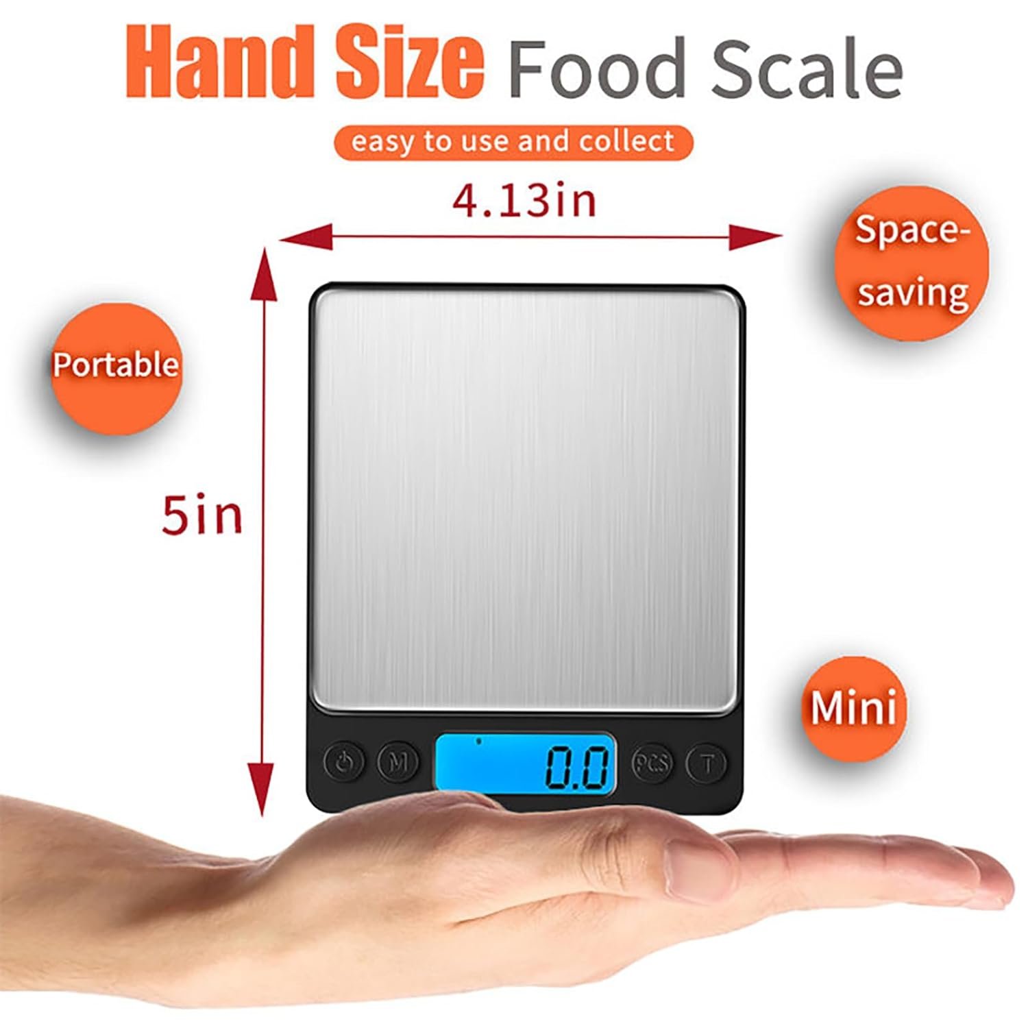 Digital Food Kitchen Scale Upgraded, YONCON 3000g/0.1g High Accuracy Mini Pocket Scale Measures in Grams and oz for Cooking, Baking, Jewelry, Tare Function,2 Trays, LCD Display (Batteries Included) - Image 4