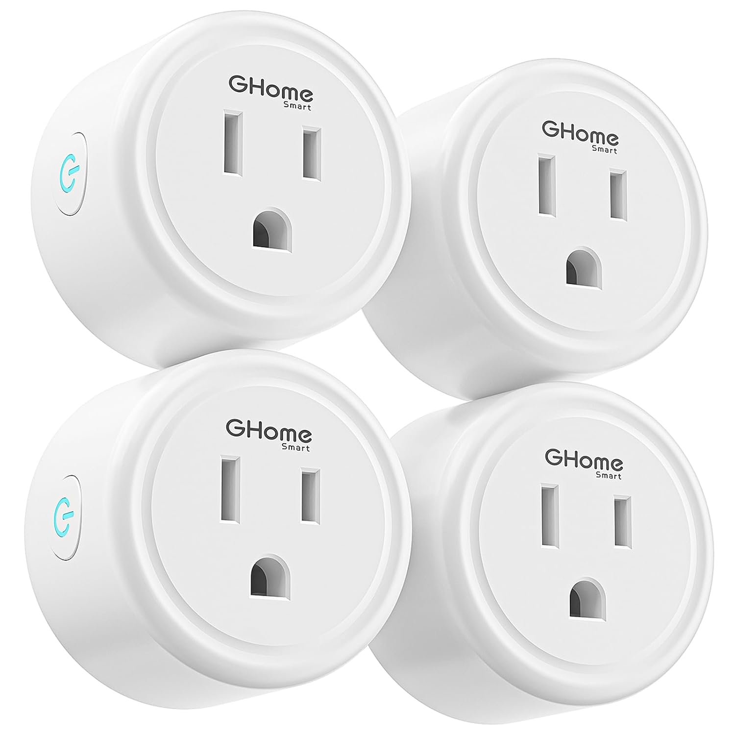 GHome Smart Plug 5GHz, 15A WiFi Smart Plugs That Work with Alexa and Google Home, Smart Home WiFi Outlet with Remote Control and Timer ,5GHz&2.4GHz Wi-Fi Compatible, ETL FCC Listed, White, 4 Pack - Image 2