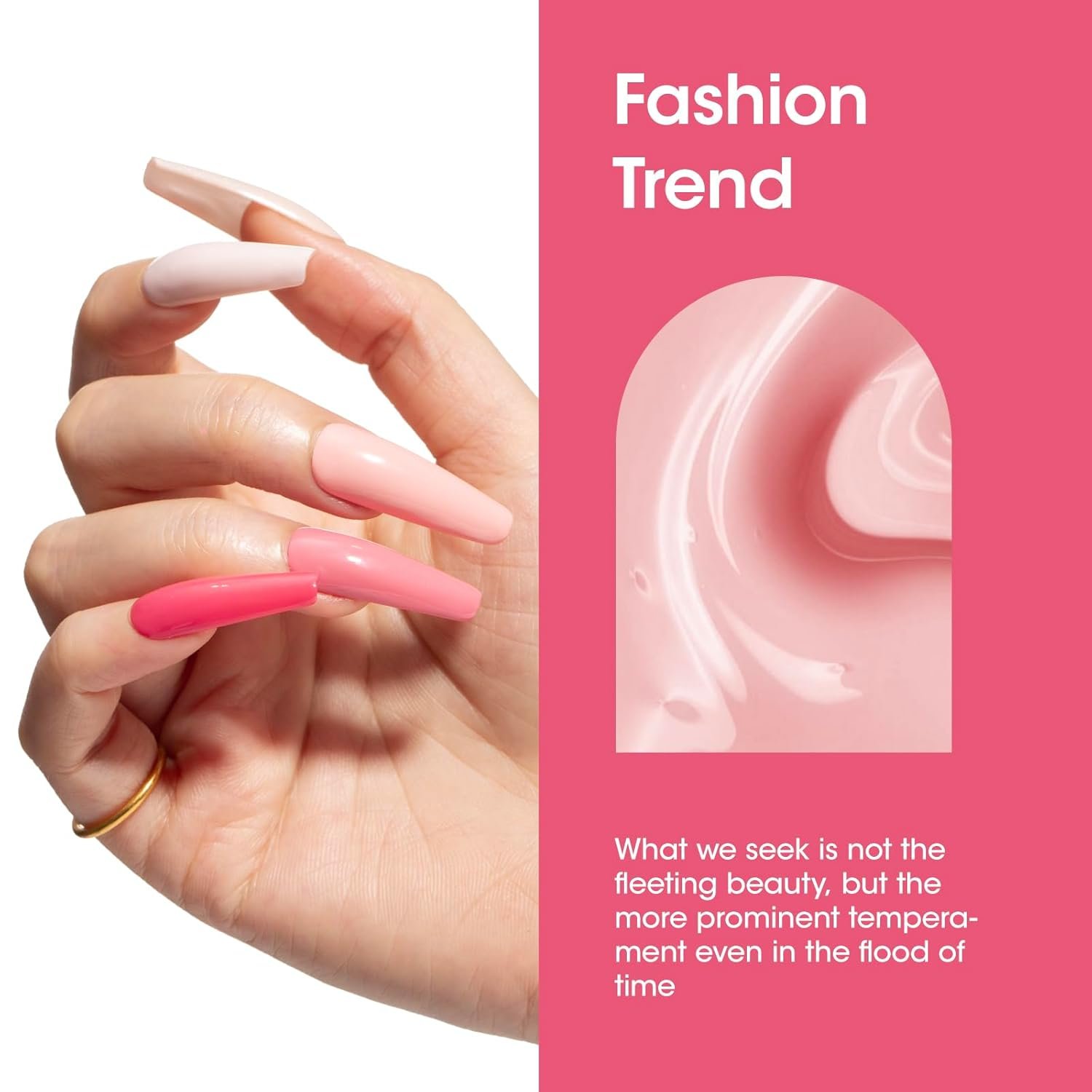 Gellen Pink Gel Nail Polish Kit - 6 Colors Hot Pink Series Rose Peach Magenta Tone, Classic Bright Pink Red Nail Gel Shades Soak Off Nail Art Home DIY Gel Manicure Set Valentine - Image 5