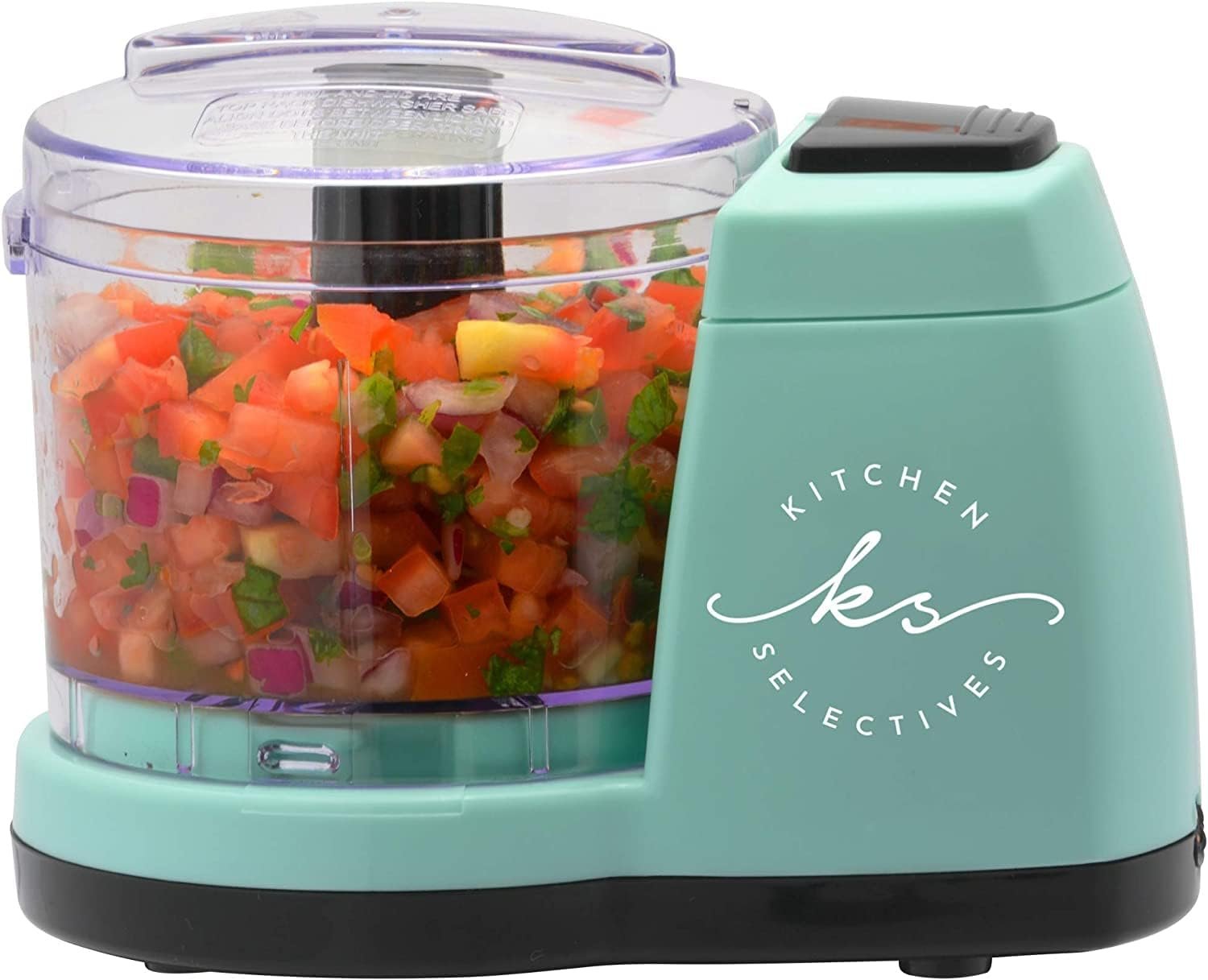 Mini Chopper by Select Brands - Mini Electric Food Chopper for Kitchen Appliances - Features Dishwasher-Safe Parts - Chops, Minces & Dices - 1 1/2 Cups, Mint Green - Image 2