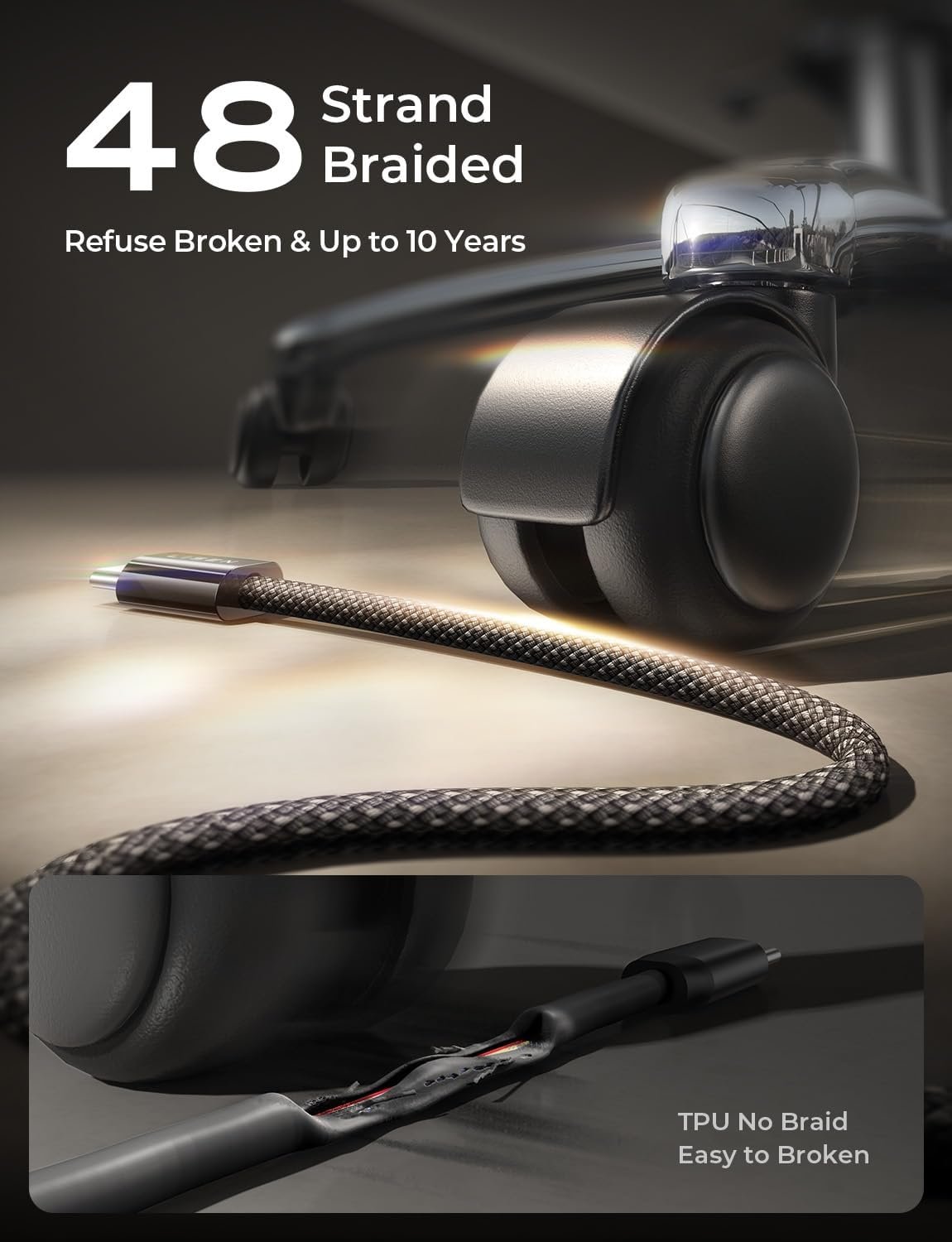 LISEN for iPhone 16 15 USB C to USB C Fast Charging, 60W 2-Pack 6.6ft USB C Cable Type C Fast Charging Charger Cable for iPhone 16 15,Samsung S24 S23 iPad Pro 13 12.9 11 inch, iPad Air 5,Black - Image 5