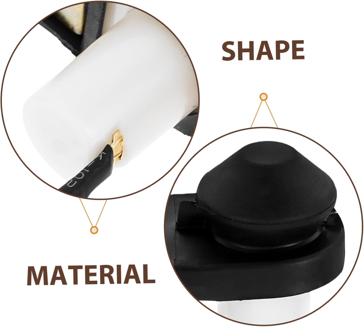 ULTECHNOVO 5sets Door Light Switch Turn LED Under Cabinet Lighting Smart Bulb Light Switch Surround Light Covers Smart Light Switches Kasa Smart Switch Dimmer Winch Black Plastic 4pcs*5 - Image 6