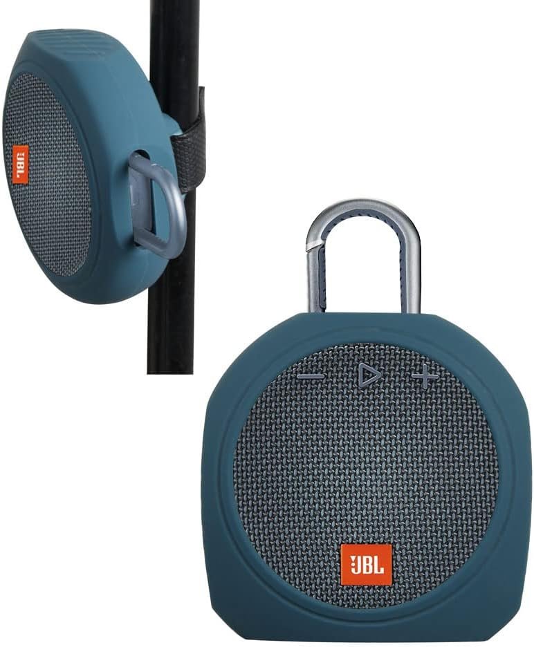 Hermitshell Silicone Carrying Case Replacement for JBL Clip 3 Portable Waterproof Wireless Bluetooth Speaker (Blue) - Image 2