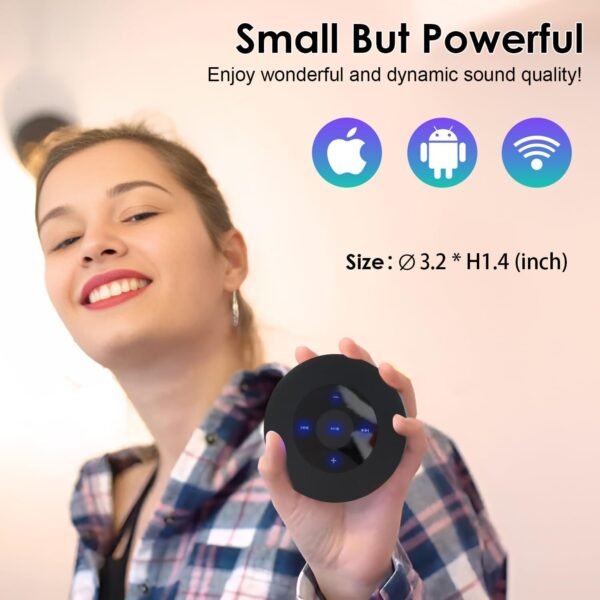 XLeader Small Wireless Speaker (Travel Case Packed) Portable Bluetooth Speaker with Micro SD Card, Mic, Aux input, Touch Screen, Deep Bass, 12H Playtime, Mini speaker for iPhone Laptop PC Bathroom Car - Image 5