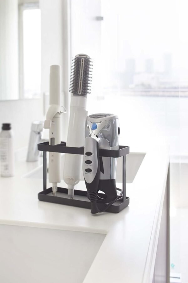 Yamazaki Home Haircare Appliances Holder | Steel | Hair Care, One Size, Black - Image 5
