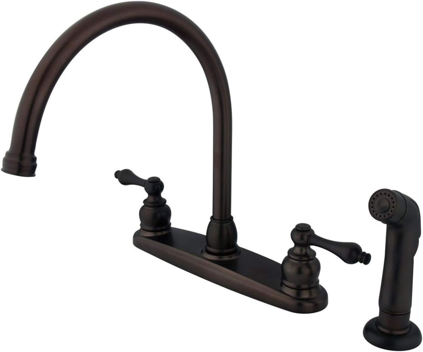 Kingston Brass KB725ALSP Vintage 8" Centerset Kitchen Faucet, 8-3/4", Oil Rubbed Bronze - Image 2