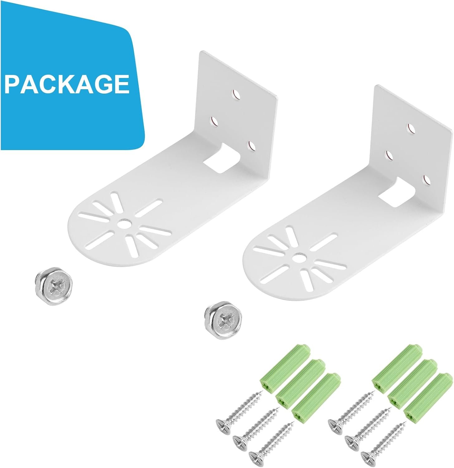UYODM 2Pack Adhesive Metal Wall Mount Bracket Compatible with Wyze Cam Pan V3/ Wyze Cam V4/V2, VHB Stick On,No Drilling Mounting Bracket for Wyze Get The Best View,Two Ways Installation - Image 7