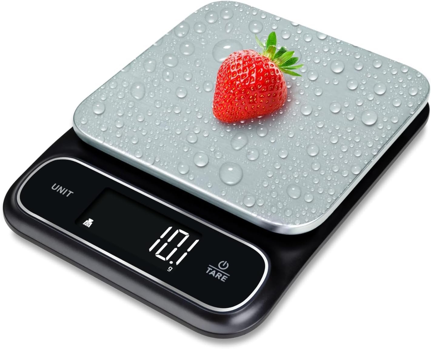 Fradel 0.1g Digital Kitchen Food Scale - Precision Food Scale for Cooking, Baking, Weight Loss - in Grams & Ounces - A Kitchen Must Have - Stainless Steel Plate, Waterproof, 11lb Capacity - Square - Image 2