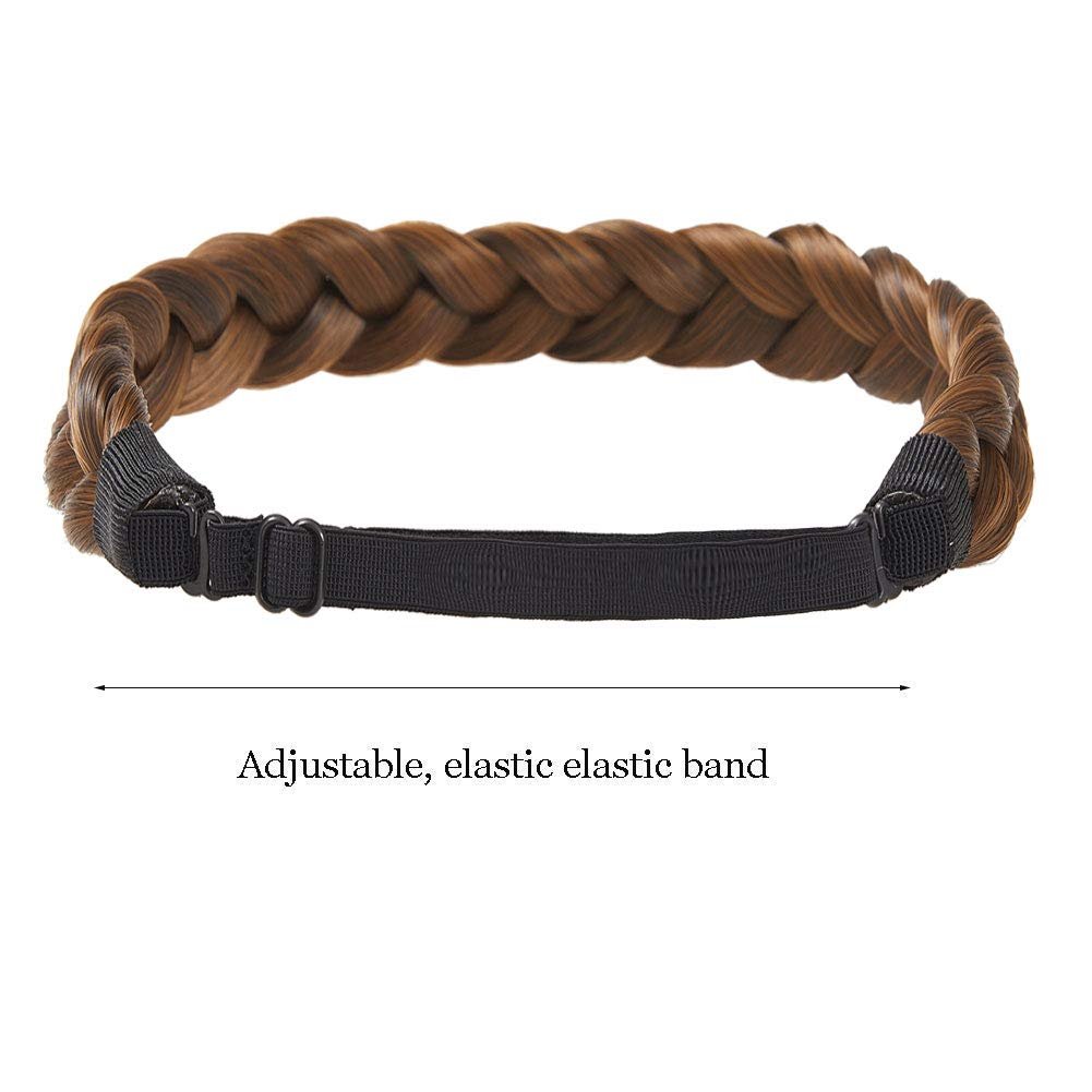 TOECWEGR Braid headband 3 Strands Synthetic Braided Hair Headbands Stretch Plaited Hair Headbands Hairpiece Fashion Girl Costume Hair Accessories - Image 7