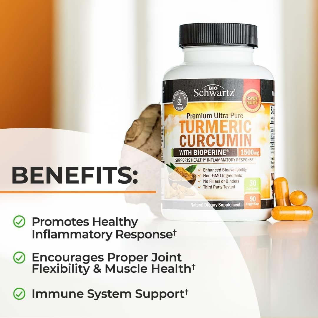 40 Billion CFU Daily Probiotic Supplement (1 Month Supply) Plus Turmeric Curcumin with Black Pepper Extract 1500mg Complex (1 Month Supply) - Image 7