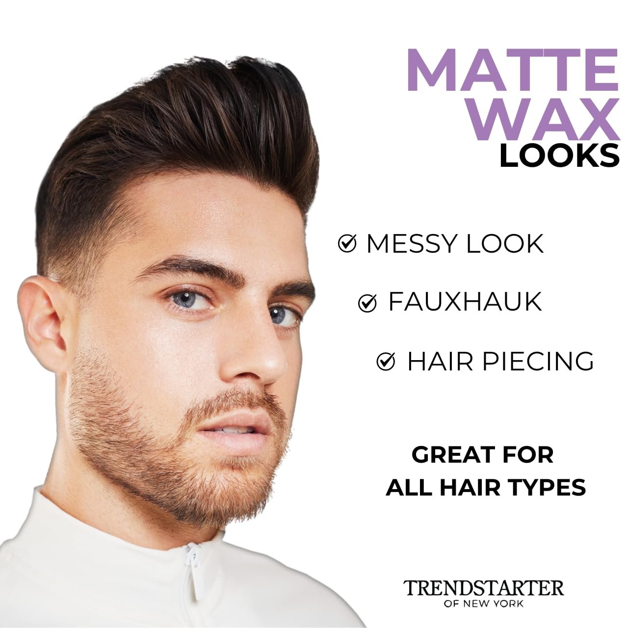 TRENDSTARTER - POMADE SAMPLE PACK - TEST BEFORE YOU INVEST - Matte Wax - Forming Paste - Thickening Fiber - Pomade Plus (Four 0.25oz Samples) - Image 6
