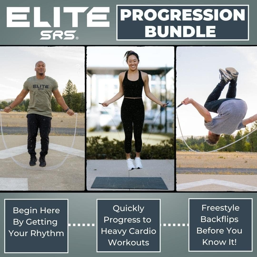 Elite SRS, Jump Ropes for Fitness, Progression Bundle - 3 Curated Jump Ropes For Starting Your Jump Rope Fitness Journey - With or Without Jump Rope Mat - Image 3