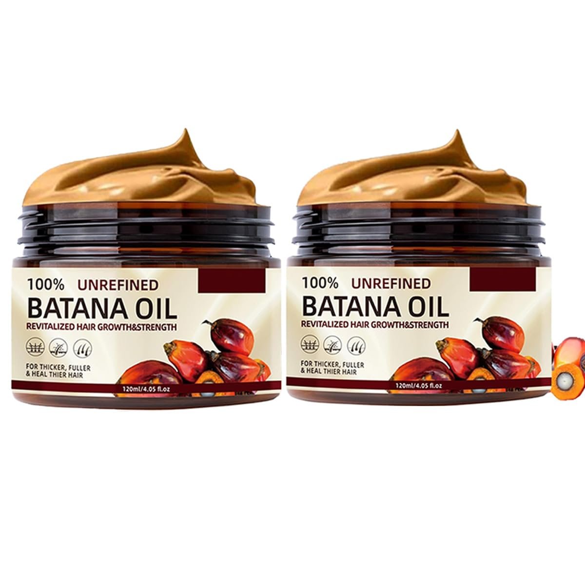 2Pcs Raw Batana Oil for Hair Health,100% Natural,Pure,Unrefined and Authentic Cold Pressed Organic Sebi Batana Oil from Honduras,Prevent Hair Loss Repairs Damaged,for Men and Women - Image 2