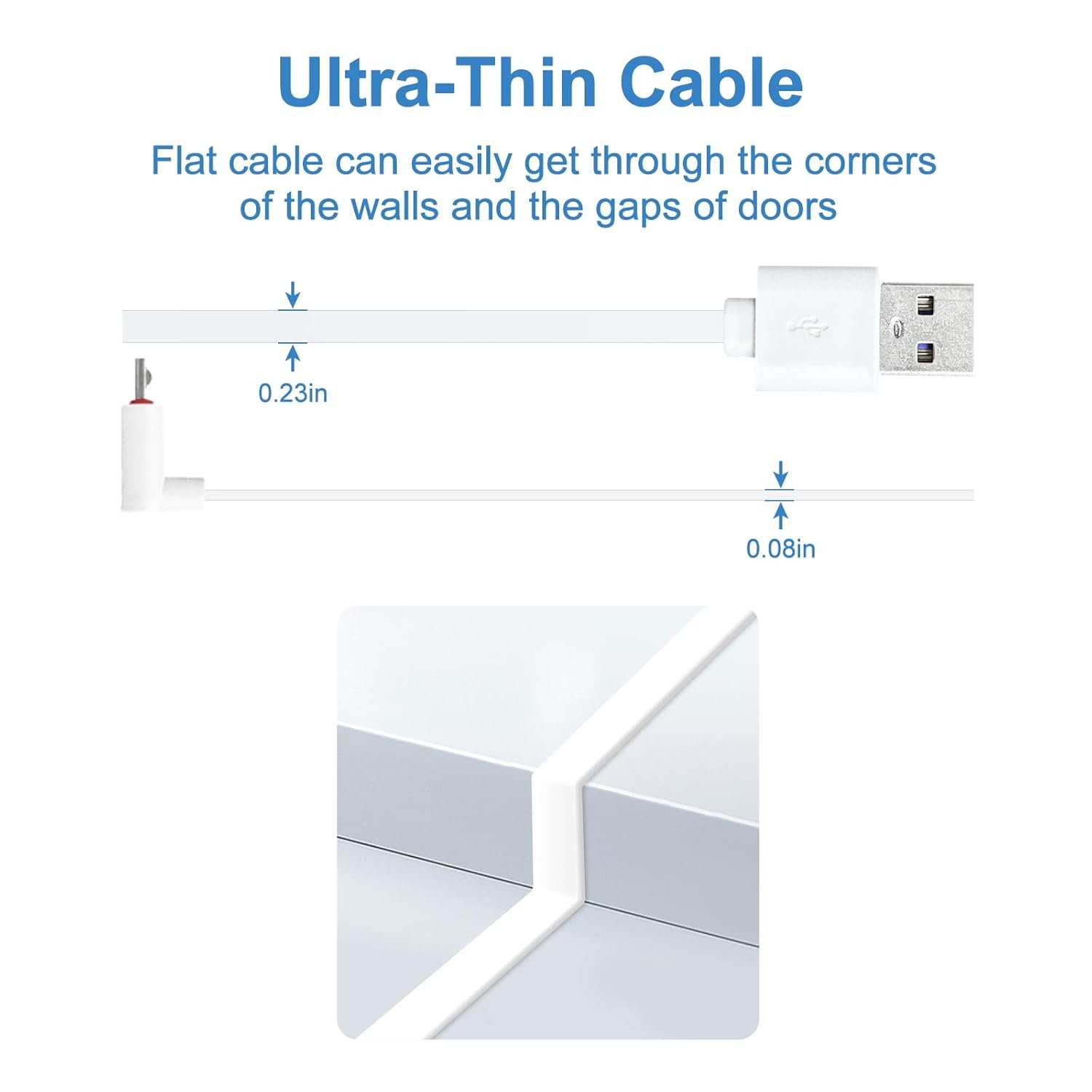 20 FT/6M Outdoor Power Adapter and Charging Cable for Wyze Cam v3/v4/OG/V3 Pro, Wyze Cam Pan v3, Power Cord Compatible with SimpliSafe Outdoor Security Camera, Waterproof Power Cable (2 Pack) - Image 5