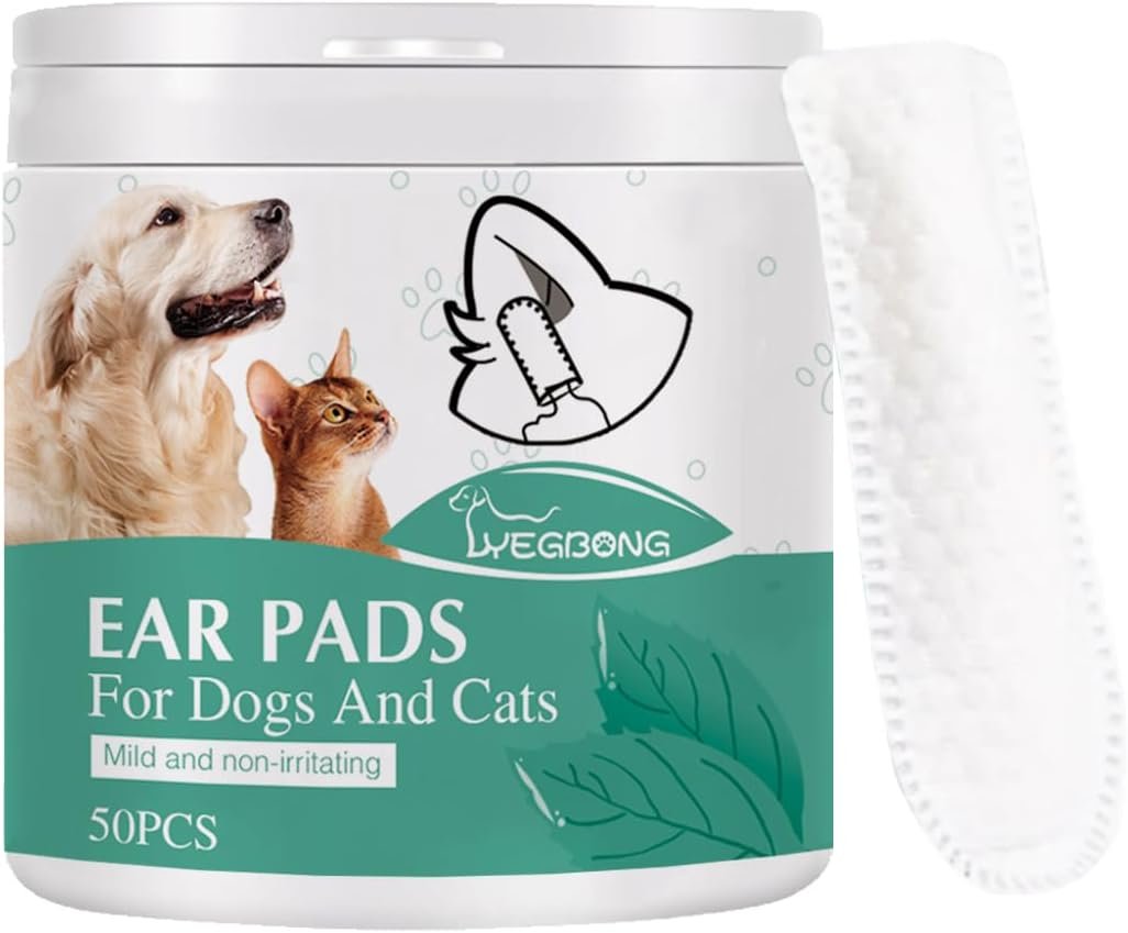 Ear Finger Wipes for Dogs & Cats - Gently Remove Ear Wax, Debris Sooths Relieve Ear - 50 Count - Image 2