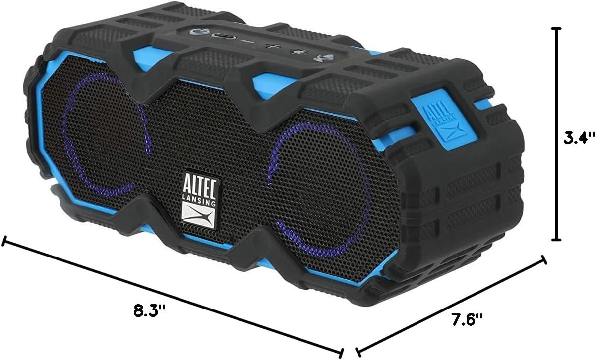 Altec Lansing LifeJacket Mini - Waterproof Bluetooth Speaker with Lights, Portable Wireless Speaker for Pool, Beach, Hiking, Sports, Camping, 16 Hour Playtime, Floats in Water - Image 9