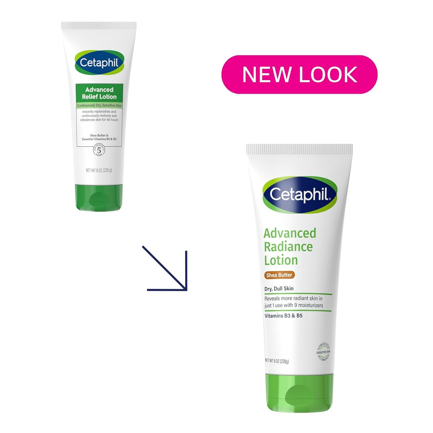 Cetaphil Body Lotion, Advanced Radiance Lotion with Shea Butter for Dry, Sensitive Skin, 8 oz Pack of 3, Fragrance Free, Hypoallergenic, Non-Comedogenic - Image 3