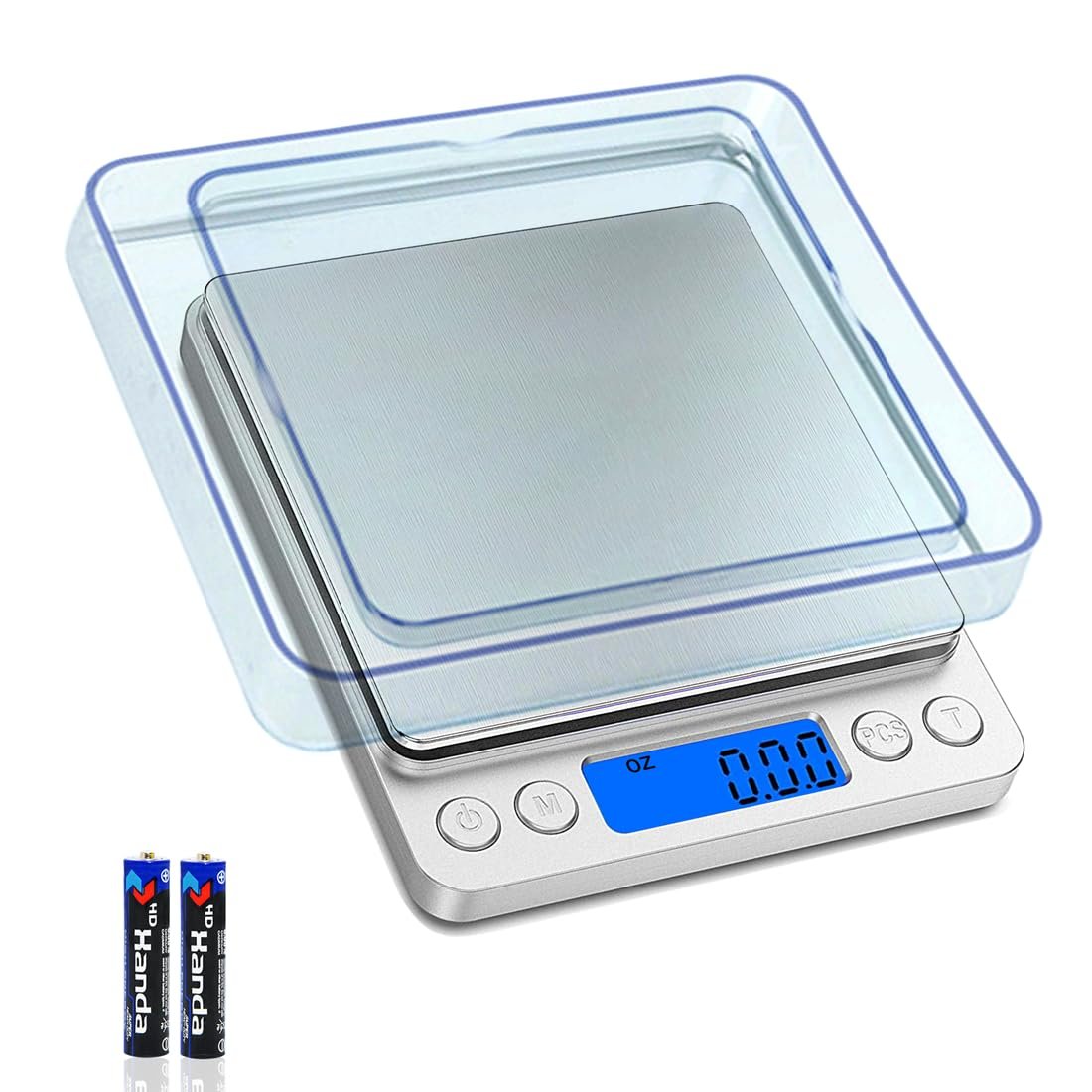 Food Scale Digital Kitchen Scale for Food Ounces and Grams, Small Pocket Scale for Weight, Cooking, Coffee, Jewelry, Baking, 3000g, 0.1g/0.01oz Precision (2 Trays) - Image 3
