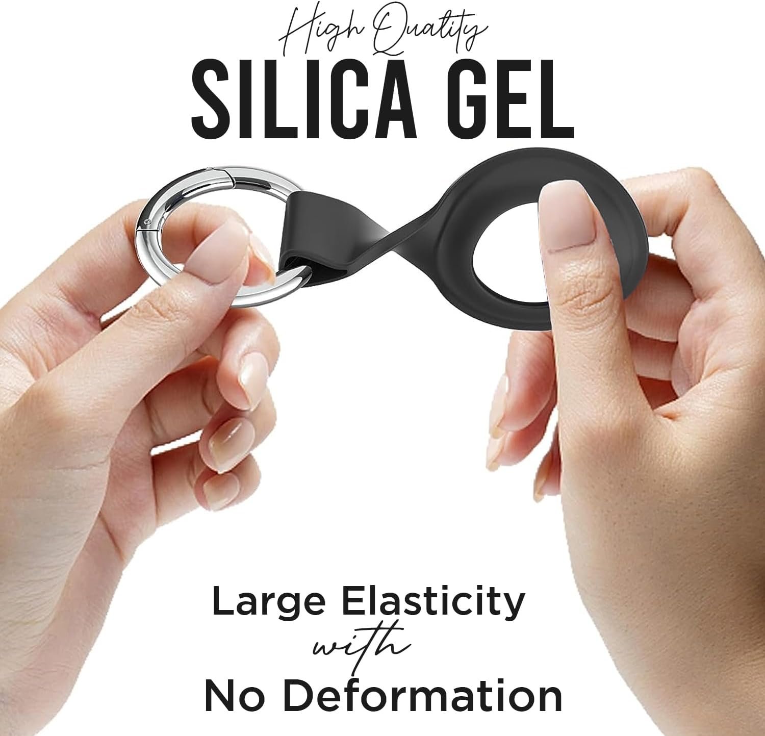 Apple Airtag 8 Pack - Washable, Stylish 4 Leather & 4 Silicone Premium Holders with Protective Films | AirTag Holder Keychain for Easy Attachment | Airtag Cases for Ultimate Style and Protection - Image 5