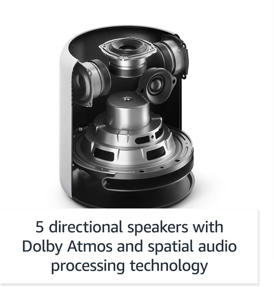 Like-New Echo Studio | Our best-sounding smart speaker ever - With Dolby Atmos, spatial audio processing technology, and Alexa | Glacier White - Image 4