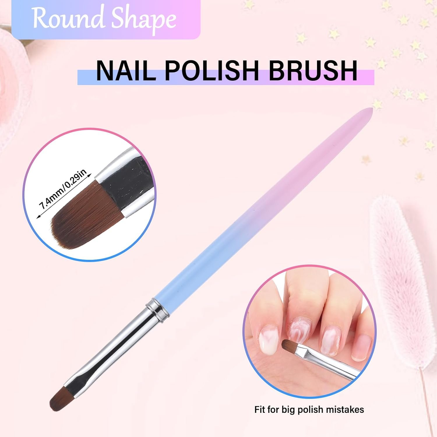 for OPI Nail Polish Remover, 3PCS Nail Clean UP Brushes for Cleaning Polish Mistakes on the Cuticles, Acetone Resistant Nail Brush for Nail Art and Designs - Image 6