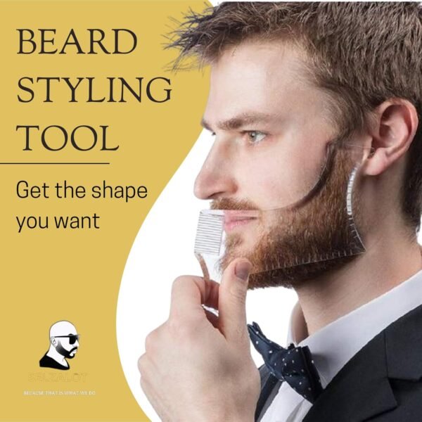 Beard Shaper for Men Beard Lineup Tool for Grooming Beard Guide Shaping Tool for Straight & Curve Cut Barber Tools Goatee Shaper Beard Template for Men to Style Facial Hair - Image 3
