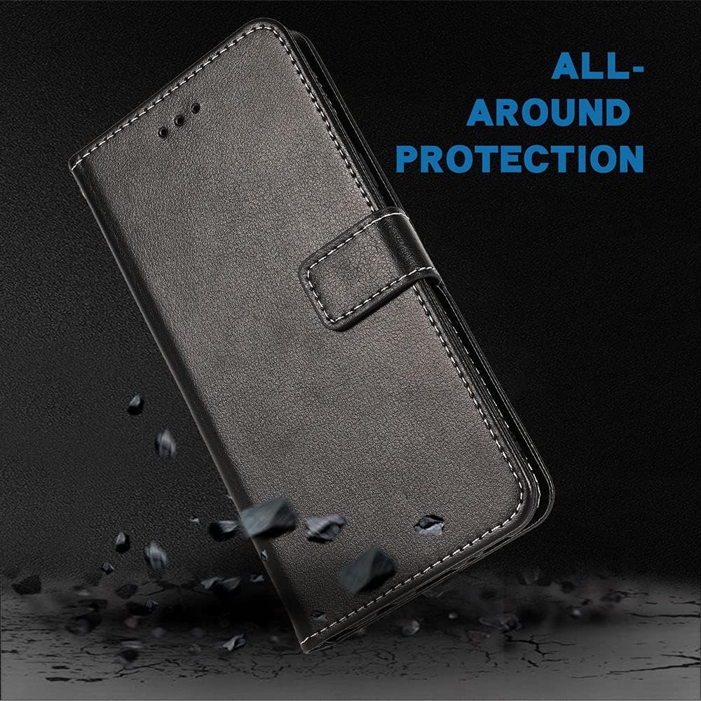 Compatible with iPhone 11 6.1 Wallet Case and Wrist Strap Lanyard Leather Flip Cover Card Holder Stand Cell Accessories Phone Cases for iphone11case iPhone11 i Phone11 XI 11R Women Men Black - Image 8