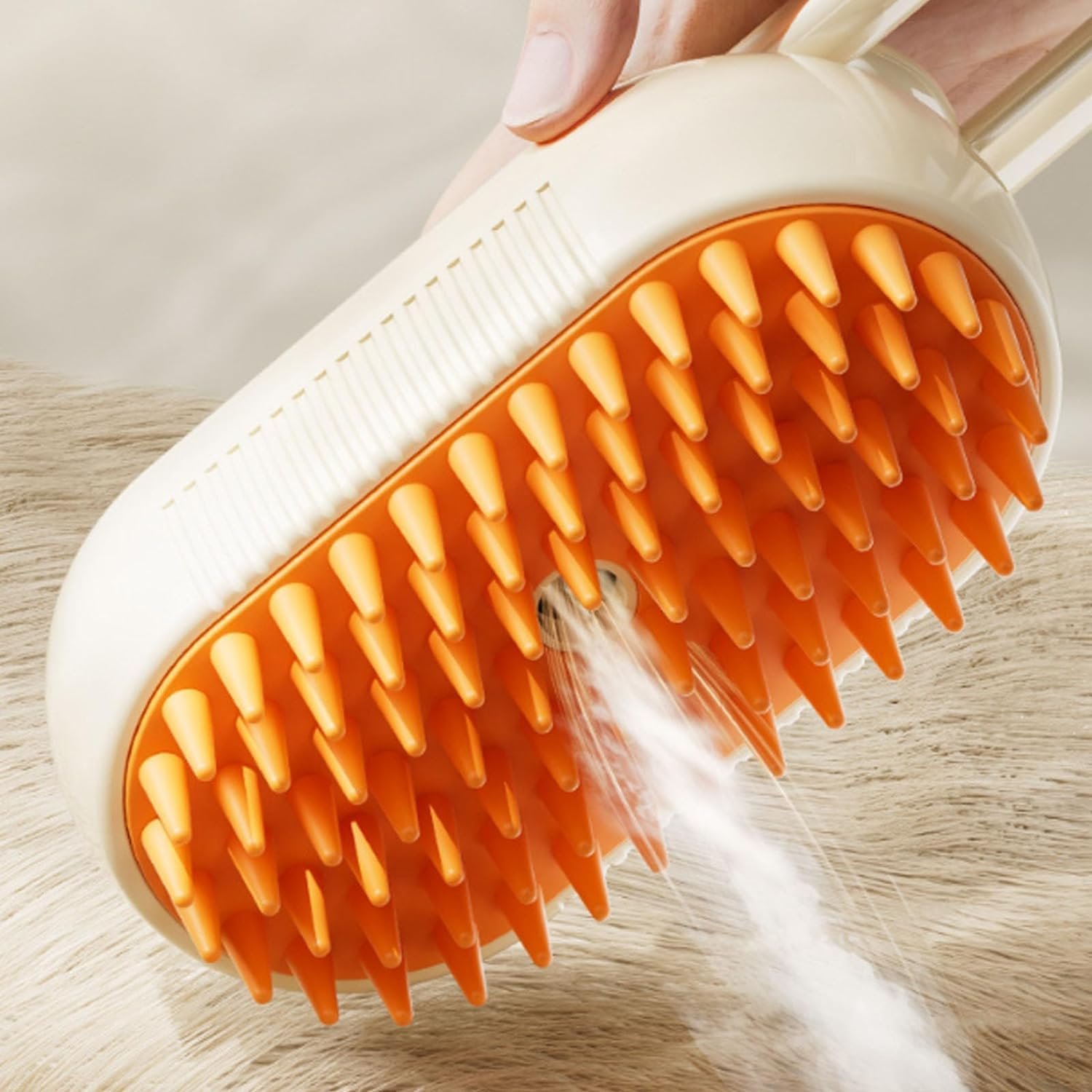 Cat Steam Brush - Cloud Care Cat Brush, Cloud Care Brush for Cats, 3 in 1 Water Dog Brush, Misting Cat Grooming Brush, Dog Brush with Water Steam, No More Fur Anywhere (White with Essence) - Image 6