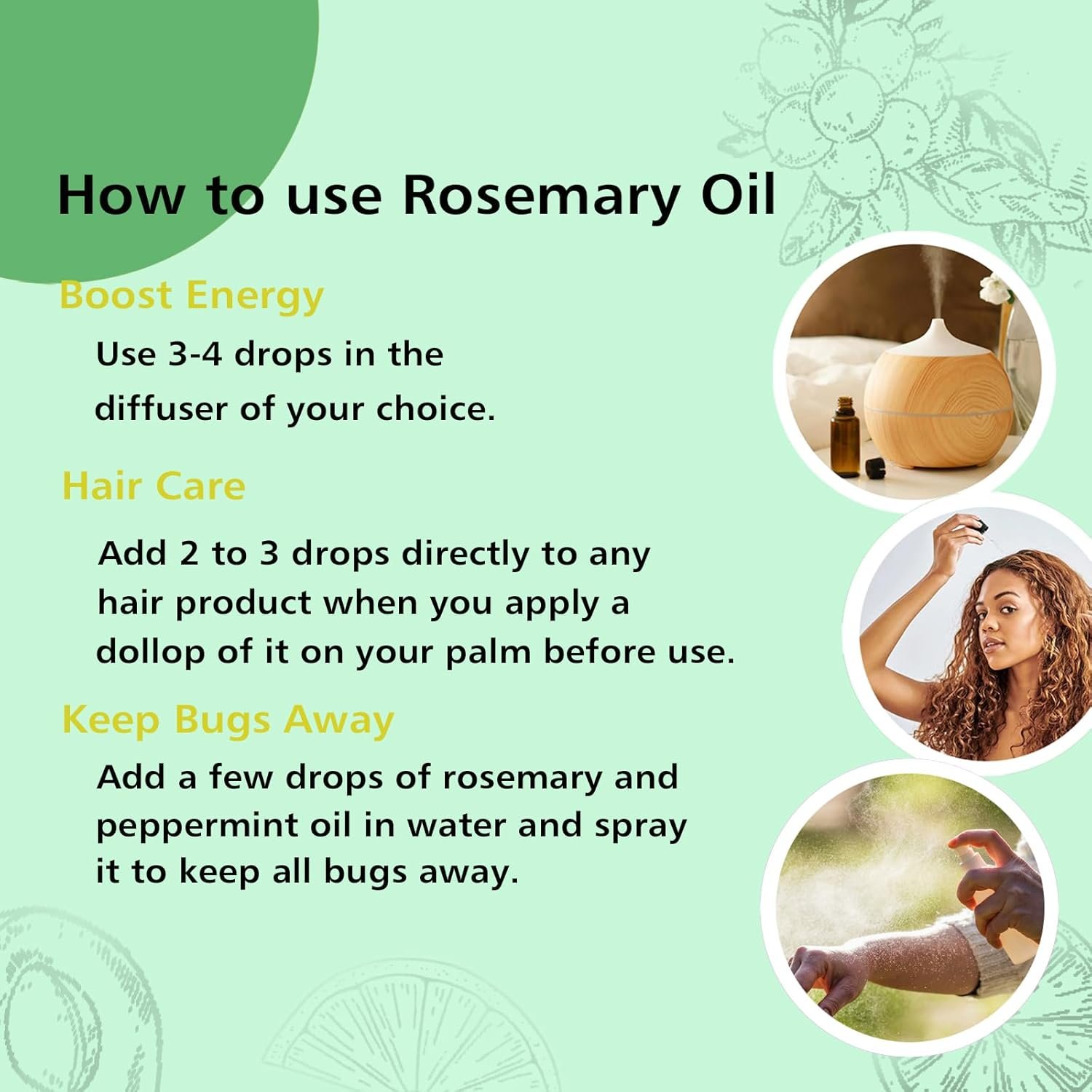 Rosemary Essential Oil, 30ml - Pure, Undiluted Rosemary Oil for Aromatherapy - Image 5