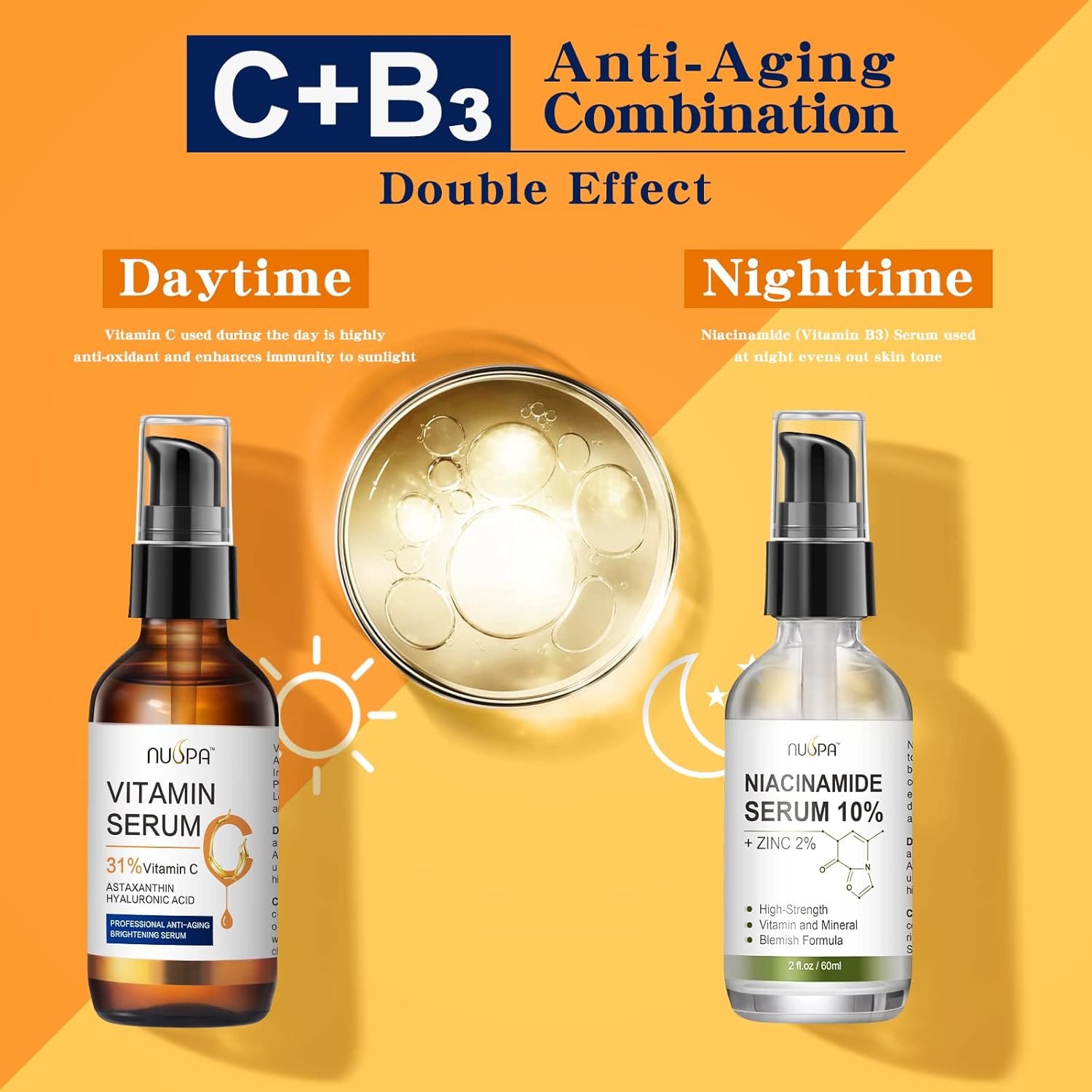 Vitamin C Serum for Face 2oz 31% Vitamin C Facial Moisturizer Serum Anti Aging Serum Reduces Age Spots and Sun Damage Natural Brightening Serum with Hyaluronic Acid and Astaxanthin - Image 6