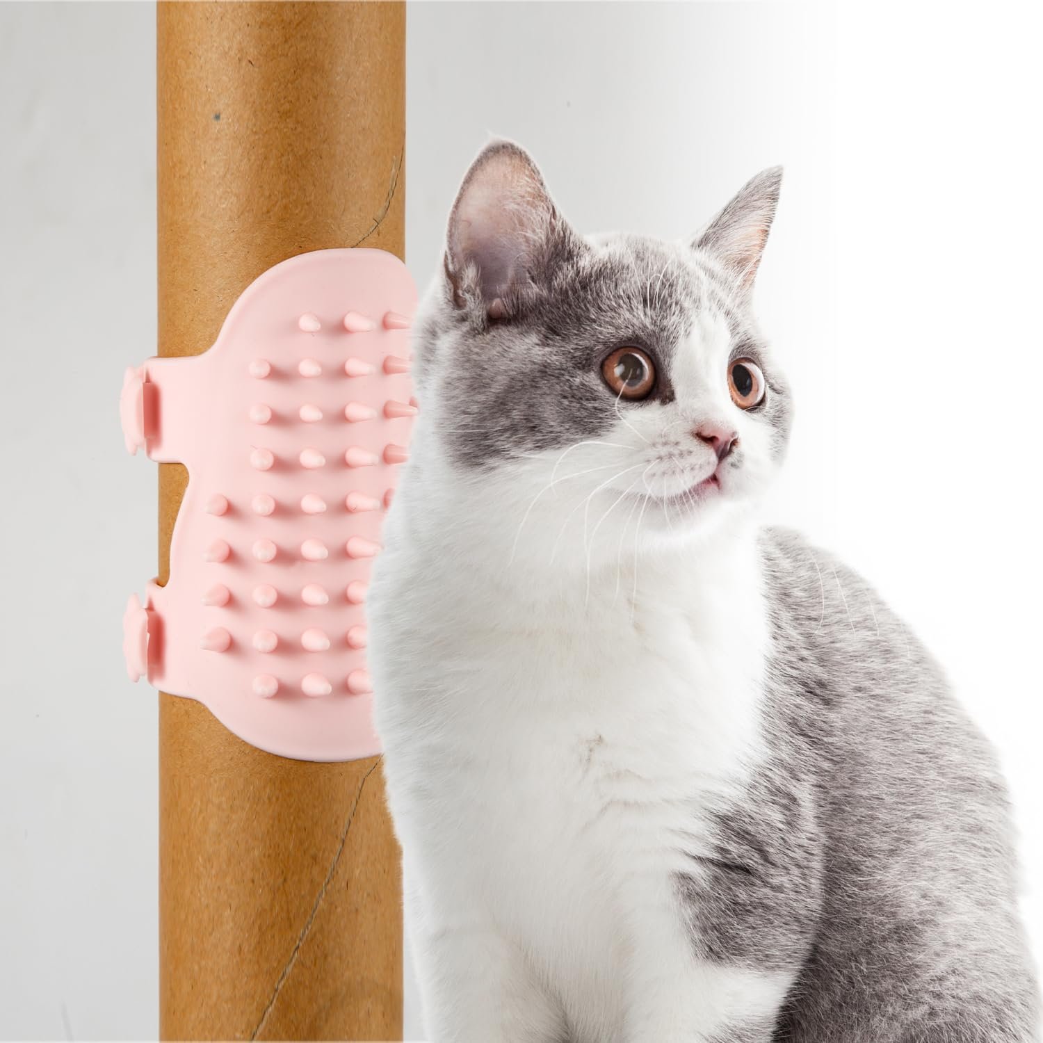 2pcs 2 in 1 Cat Self Groomer Brush, 2 Styles Cat Face Scratcher Corner Adjustable Silicone Cat Grooming Massage Shedding Brush Tickling Comb Pet Brush for Table Legs Climbing Frame - Image 7