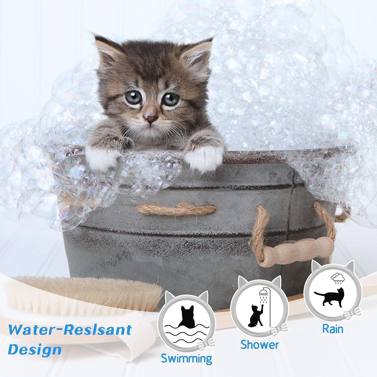 Cat Calming Collar 2 Pack Pheromone Calm Anxiety Collar for Cats and Kittens Stress Reliever Relaxing Comfortable Collar Breakaway Design Gray/Black - Image 7