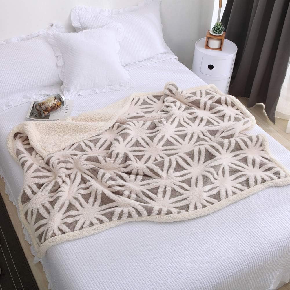LOMAO Sherpa Fleece Blanket Fuzzy Soft Throw Blanket Dual Sided Blanket for Couch Sofa Bed (Grey, 40"x50") - Image 3