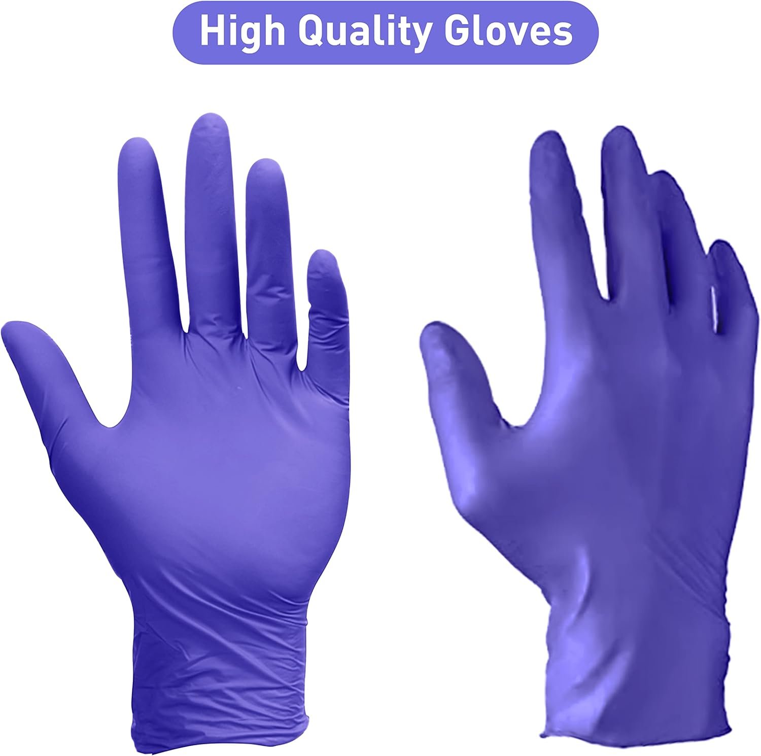 PEIPU Nitrile Gloves,Medical Exam Gloves,Disposable Cleaning Gloves,Powder Free, Latex Free,Non-Sterile Protective Gloves - Image 3