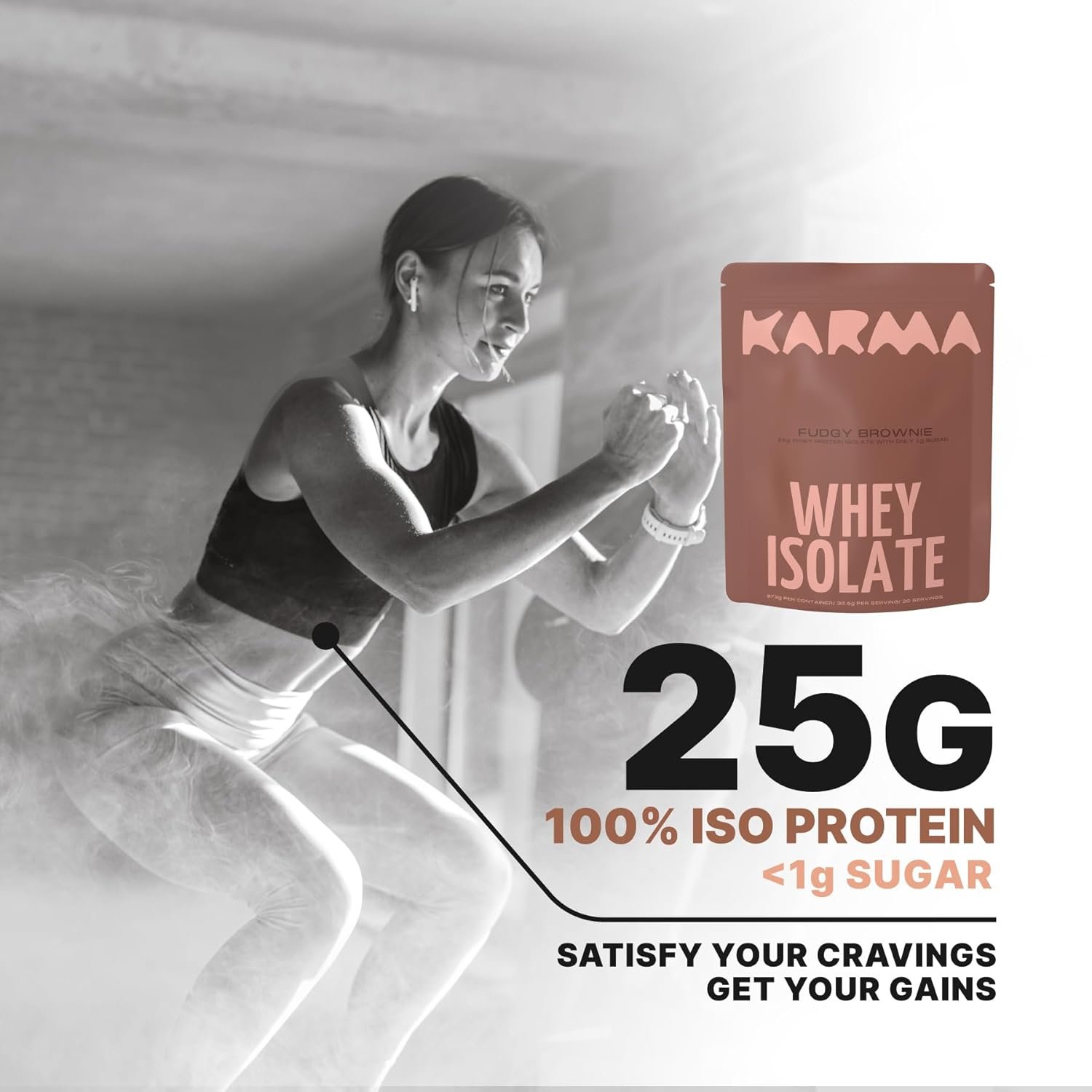 Whey Protein Powder 2LB - 25g Protein 1g Sugar - Fudgy Brownie Flavored Whey Isolate Protein Powder - Protein Powder Formulation with Low Sugar and High Protein - 30 Servings - Image 3