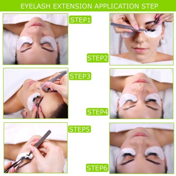 110 Pairs Eyelash Extension Gel Patches Kit, Lash Extension Lint Free Under Hydrogel Eye Mask Pads Beauty Tool with Transparent Cosmetic Bag - Image 4
