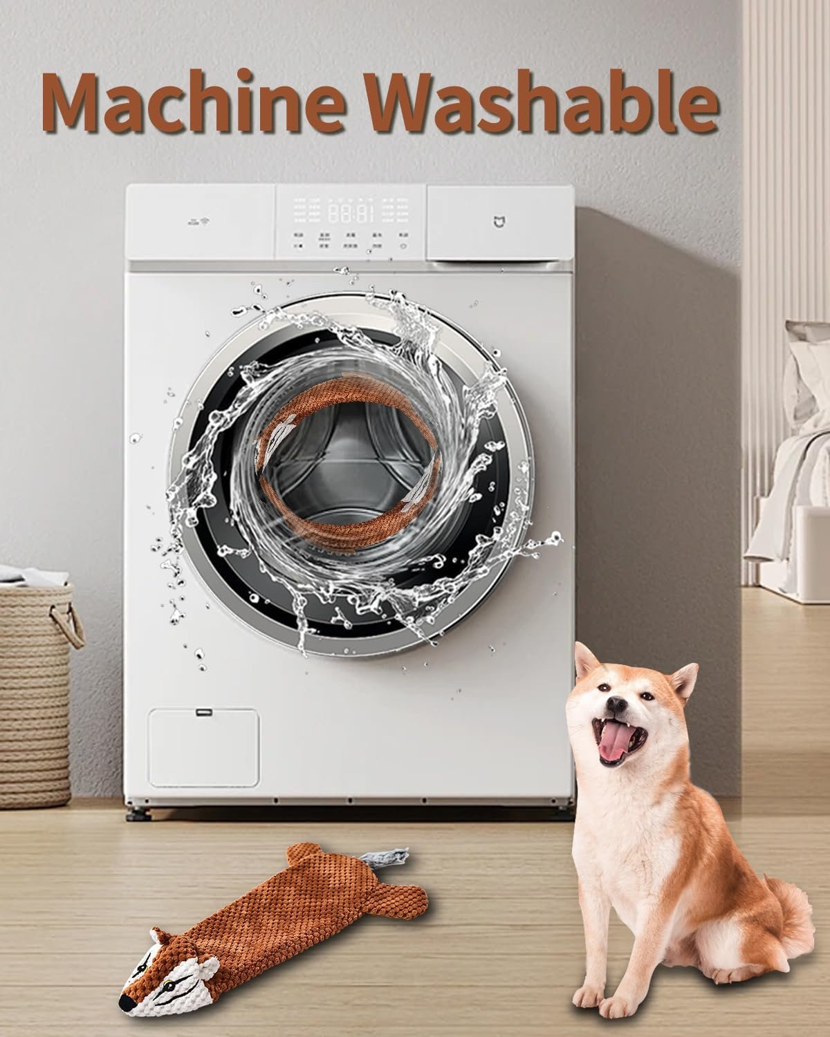 Dog Toys, Squeaky Plush No Stuffing Crinkle Dog Toy for Small Medium Large Dogs, Interactive Puppy Teething Water Bottle Dog Chew Toy - Image 8