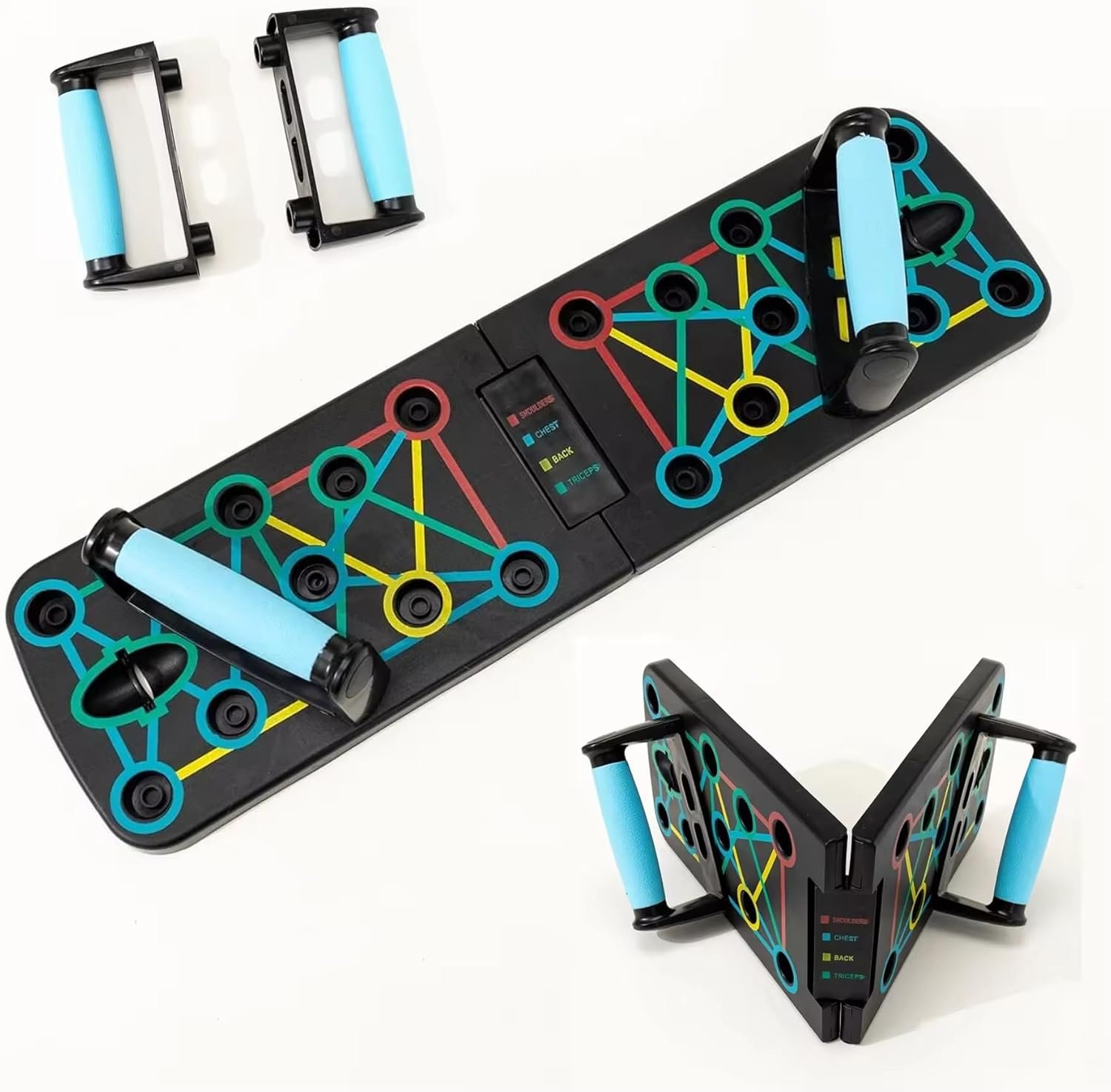 Portable Push Up Board - Pushup Handles for Home Gym, Professional Push Up Strength Training Equipment for Men & Women, Pushup for Chest Muscle Exercise - Image 2