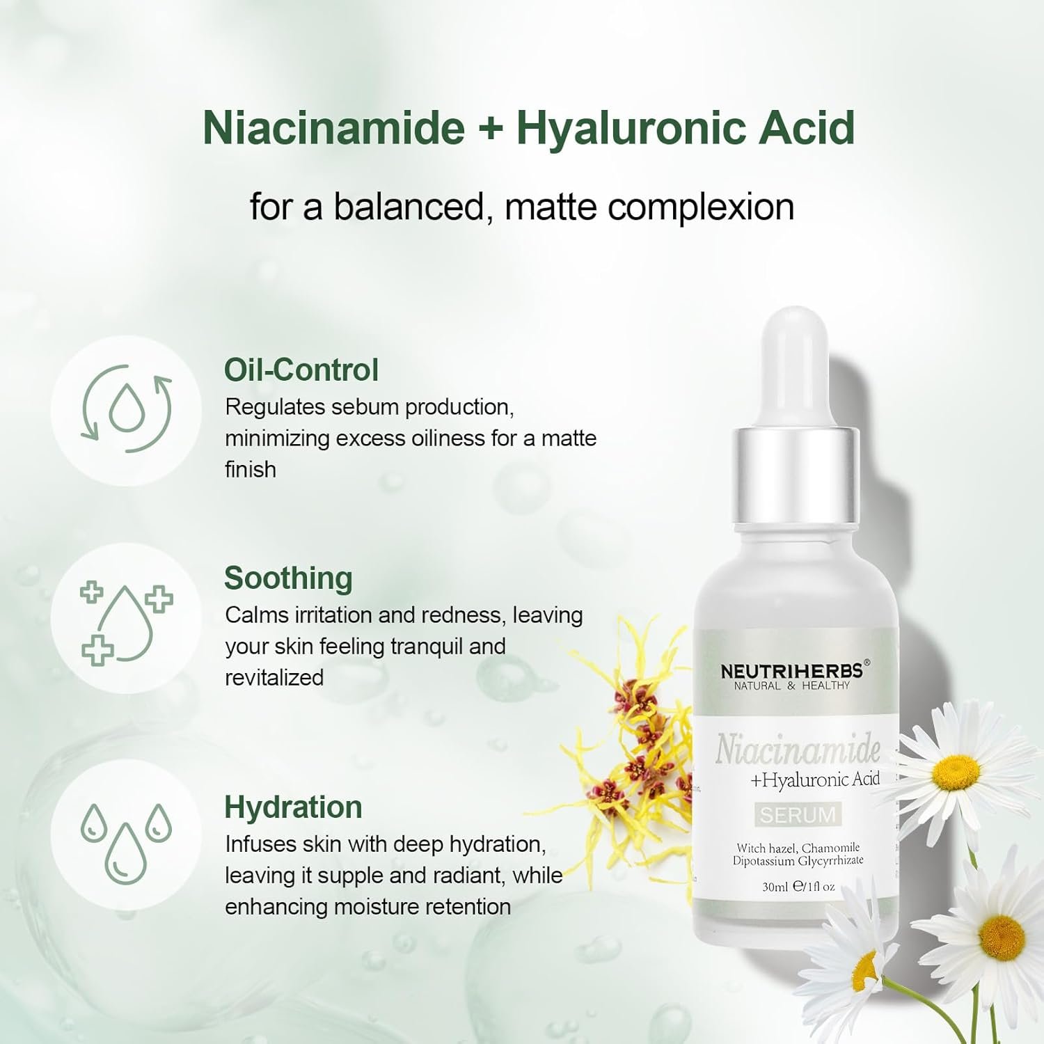 Neutriherbs 4% Niacinamide Serum for Face the Ordinary + HA,Effectively Work to Control Excess Facial Oil, Minimize the Pores and Prevent Breakouts, Best Niacinamide Serum For Oily Skin - Image 6