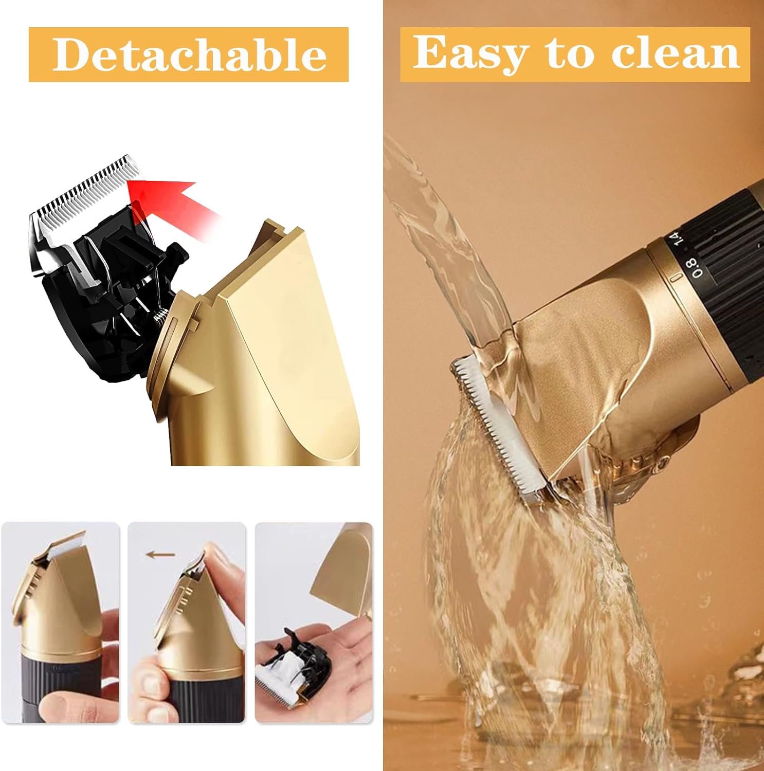 Gufamily Dog Clippers Low Noise Dog Shaver Cordless Cat Trimmer Quiet Dog Grooming Clippers Professional Pet Hair Grooming Kit with Pet Nail Clipper for Dogs Cats - Image 5