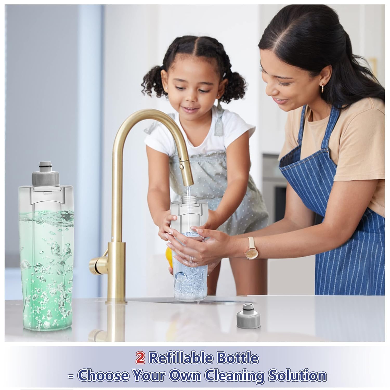 Wet Dust Mops for Hardwood Floor Cleaning - MEXERRIS Microfiber Spray Mops with 4X Reusable Washable Pads 2X Bottles Wood Floor Mops with Spray Home Commercial Use for Hardwood Laminate Tiles Floors - Image 6