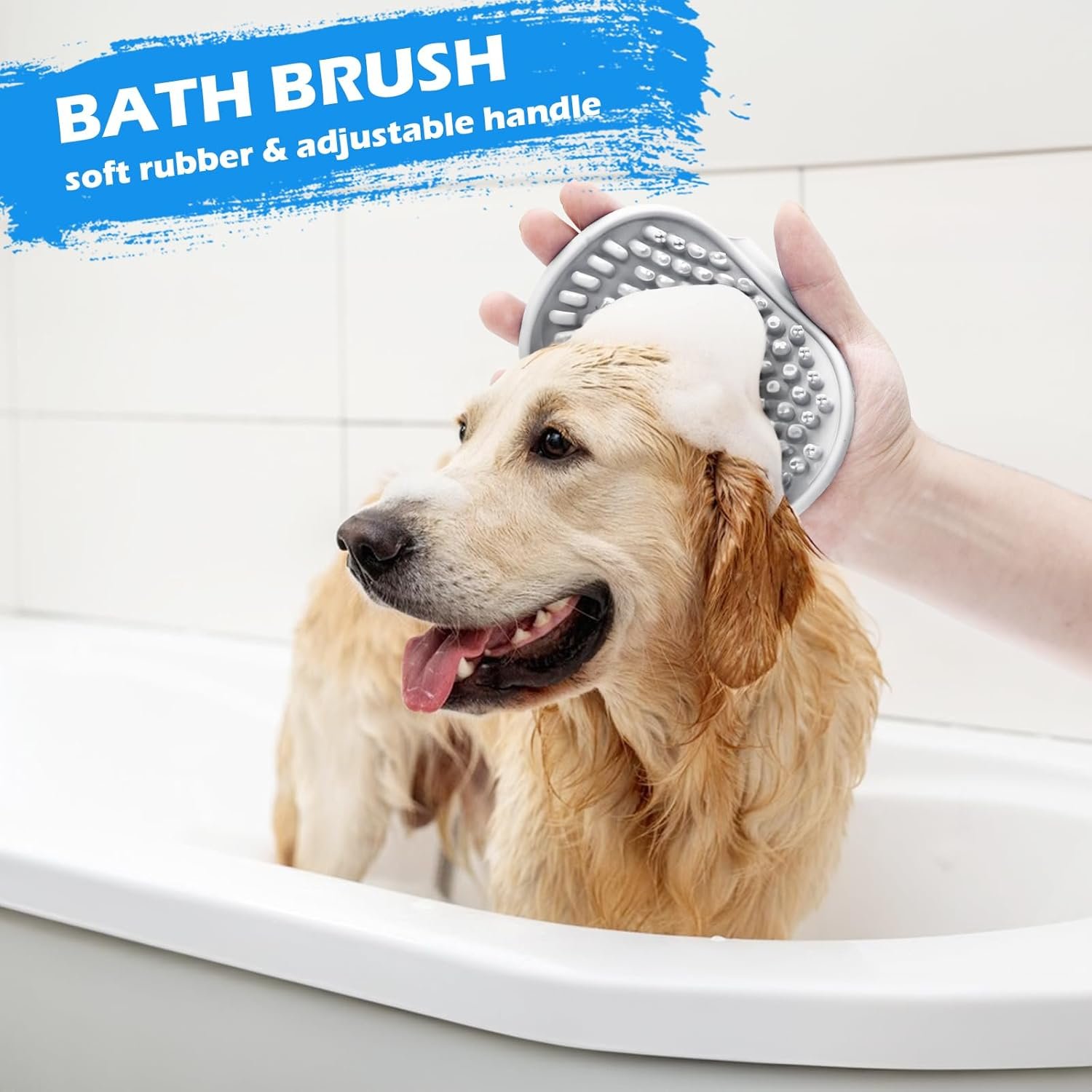 Dog Grooming Kit, Includes 7PCS Deshedding Brush, Pin Brush, Flea Comb, Metal Comb, Bath Brush, Nail Clipper and File, for Small, Medium and Large Dogs (Grey) - Image 7