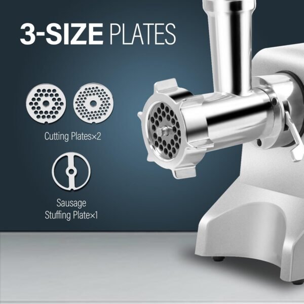 #12 Electric Meat Grinder, 575 Watt Aluminum Housing, Heavy Duty Meat Mincer, Sausage Stuffer Maker, Ideal for Regular Use,Black - Image 6