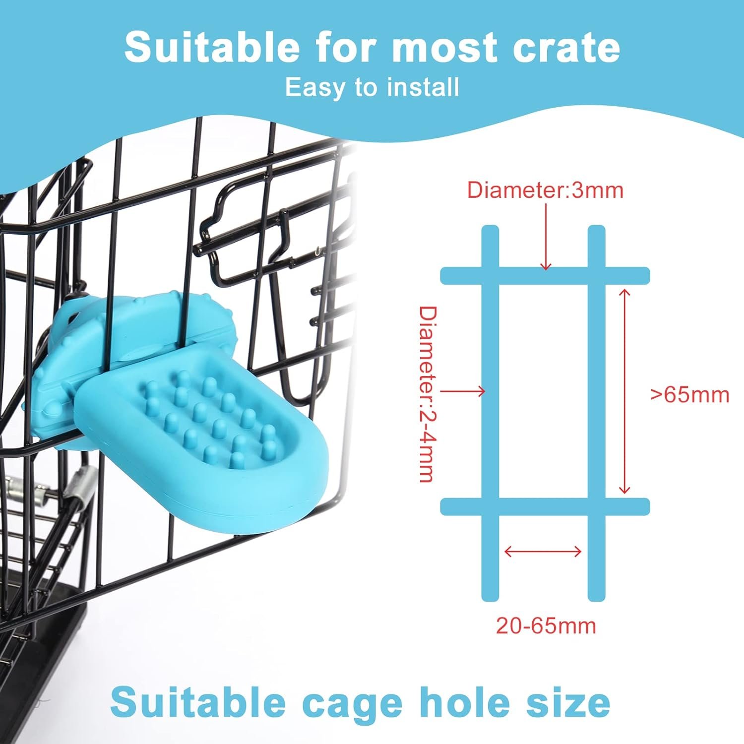 Dog Crate Training Tool Lick Toy for Dogs Training Behavior, Soft Rubber Crate Entertainment Toys Puppy Slow Feeder Pad, Peanut Butter Treat Dispenser Training Aid for Reduce Boredom Anxiety - Image 4