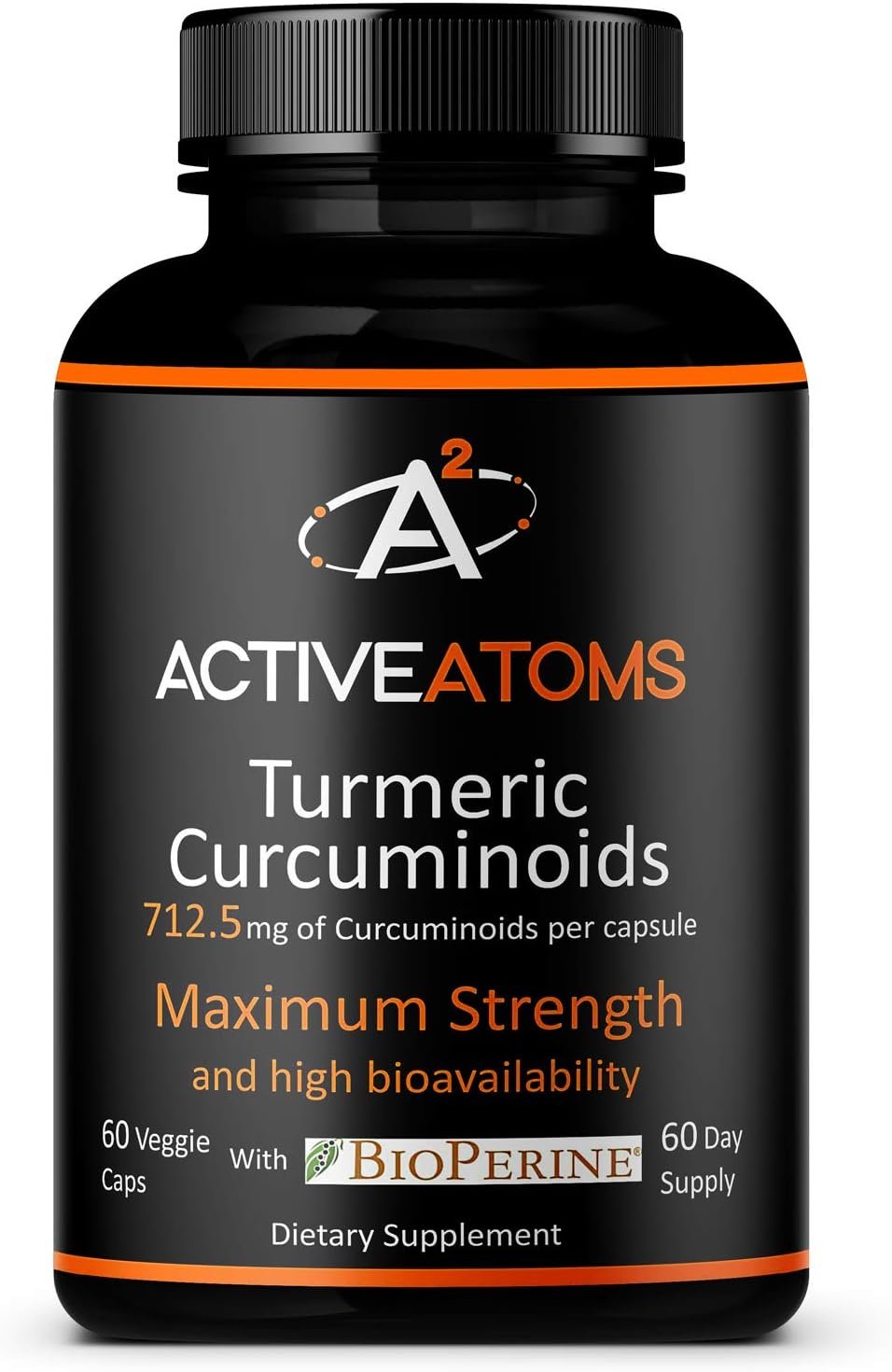 Turmeric Extract, Extra Strength with BioPerine® Black Pepper 750 mg Turmeric Extract per One 00" Capsule, Standardized 95% Curcuminoids, Non-GMO, 60 Veggie Capsules 60 Day Supply - Image 2