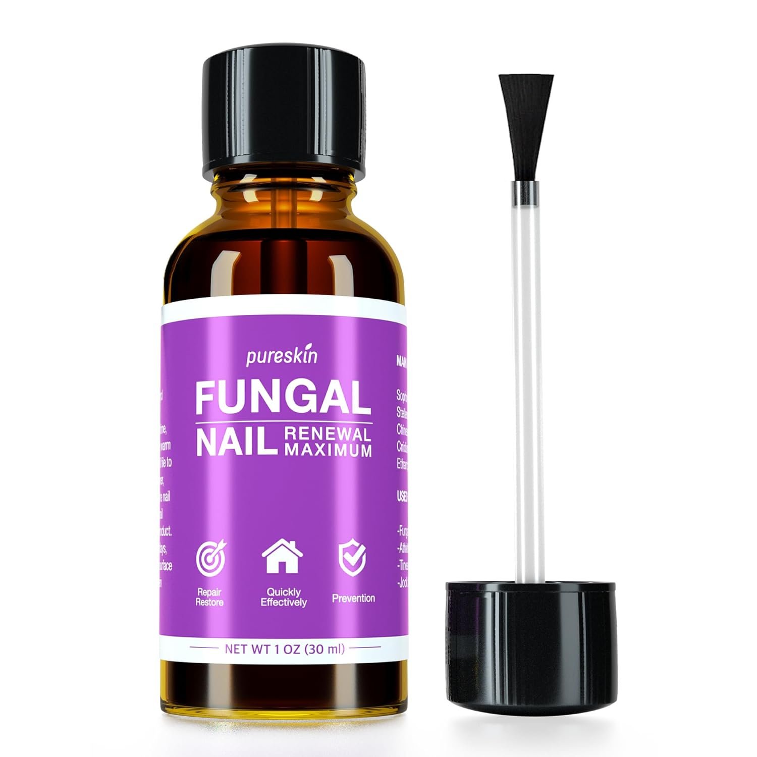 Toenail Renewal - Maximum Strength Nail Repair Liquid, Toe Nail Support, Health Care for Finger & Toenail, Athlete's Foot, Ringworm Repair-30ml - Image 2