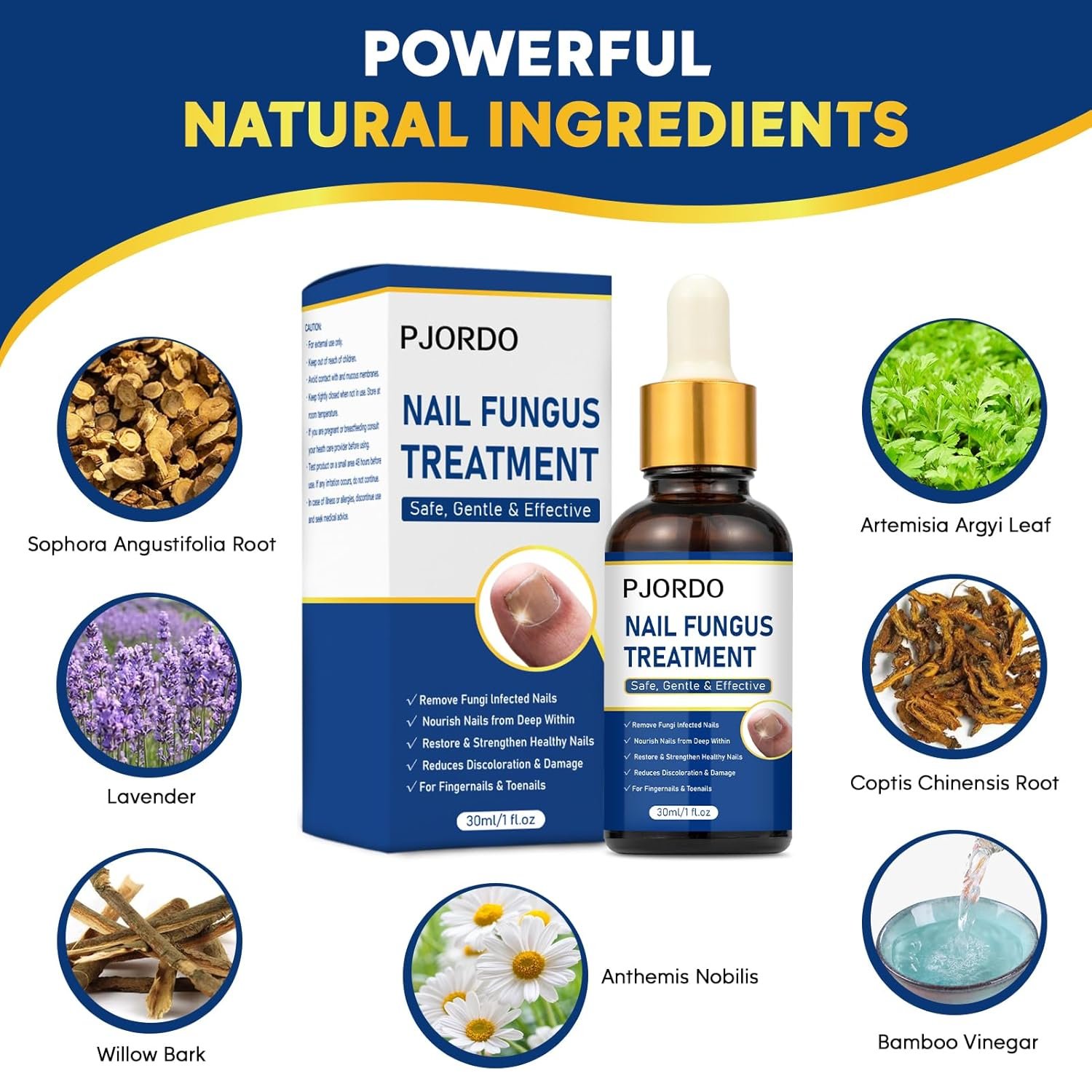 Toenail Repair Treatment Extra Strength with 32pcs Nail Repair Patches, Nail Repair Solution for Toenail & Fingernail, Nail Repair Treatment for Athletes Foot, Thick, Discolored, Damaged Nails - Image 6