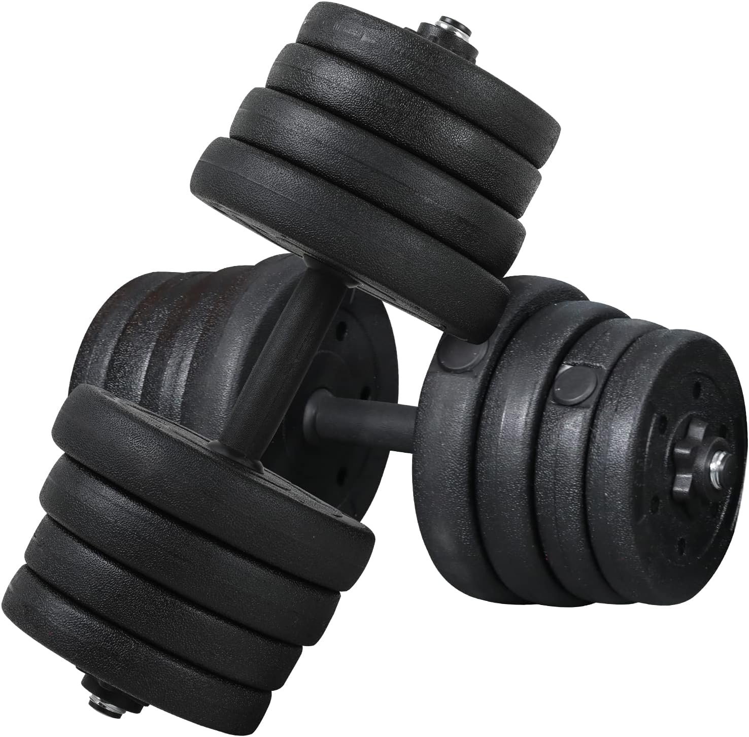 Adjustable Dumbbell Set 2 In 1 Dumbbells Adjustable Weight Barbell Non-Slip Dumbbells Weights Set Home Gym Strength Training Exercise Equipment for Beginners Home Gym Exercise Strength Training Fitness Workout(Pair) - Image 2