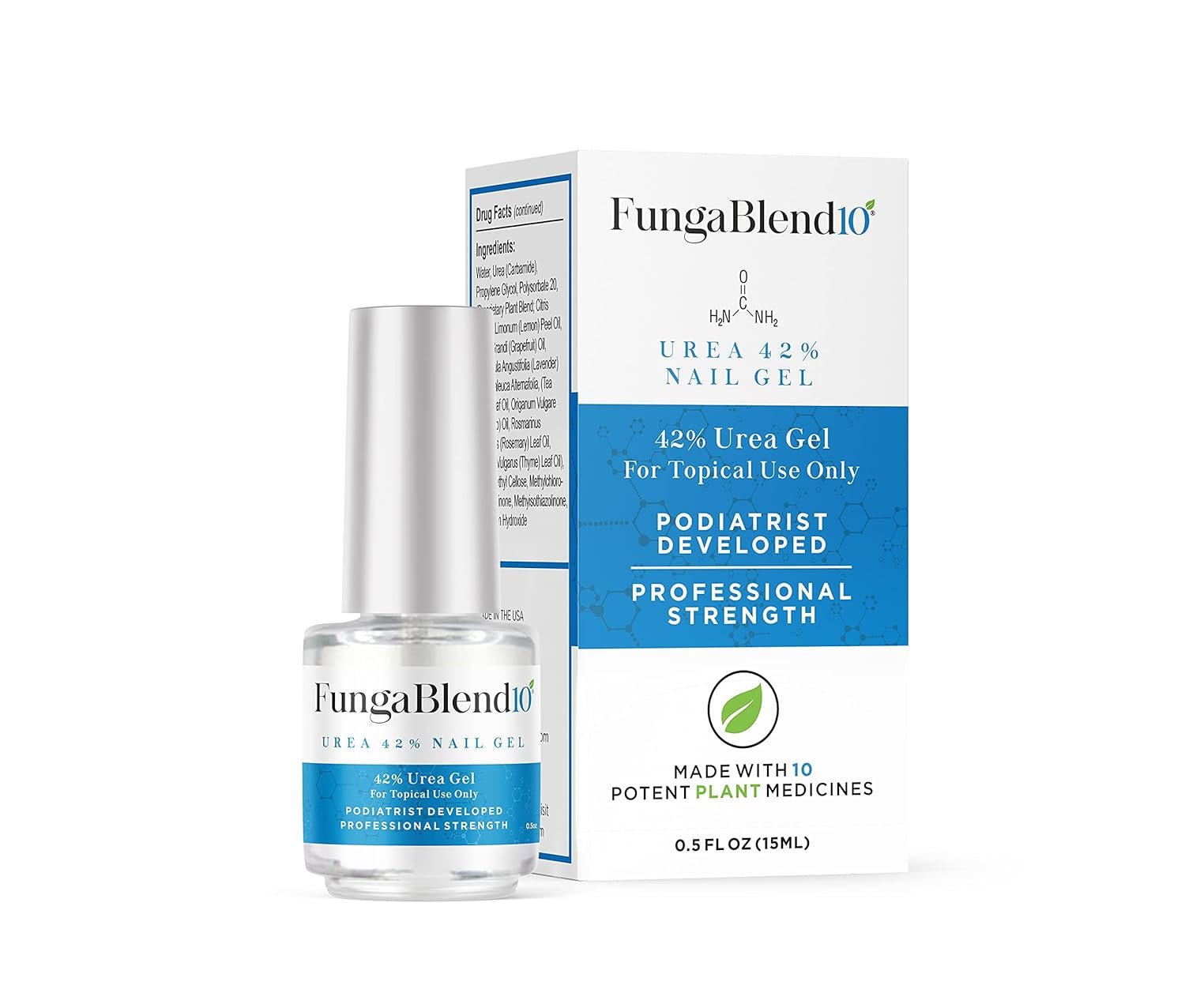 FungaBlend 10 - Urea 42% Nail Gel to Cure Fungus Faster - Delivers Antifungal Medication Directly to Fungus - Quick Results Topical Solution for Toe and Finger Nail Repair Treatment - Image 2